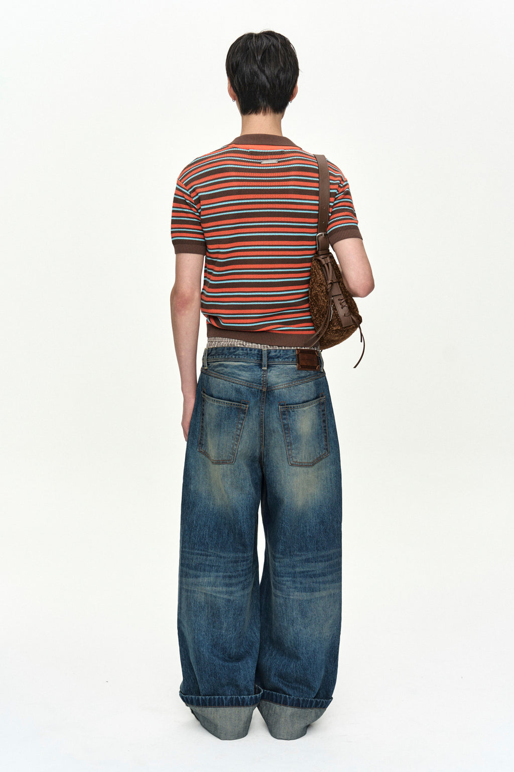 Andersson Bell Unisex Trunk Layered Wide-Leg Jeans