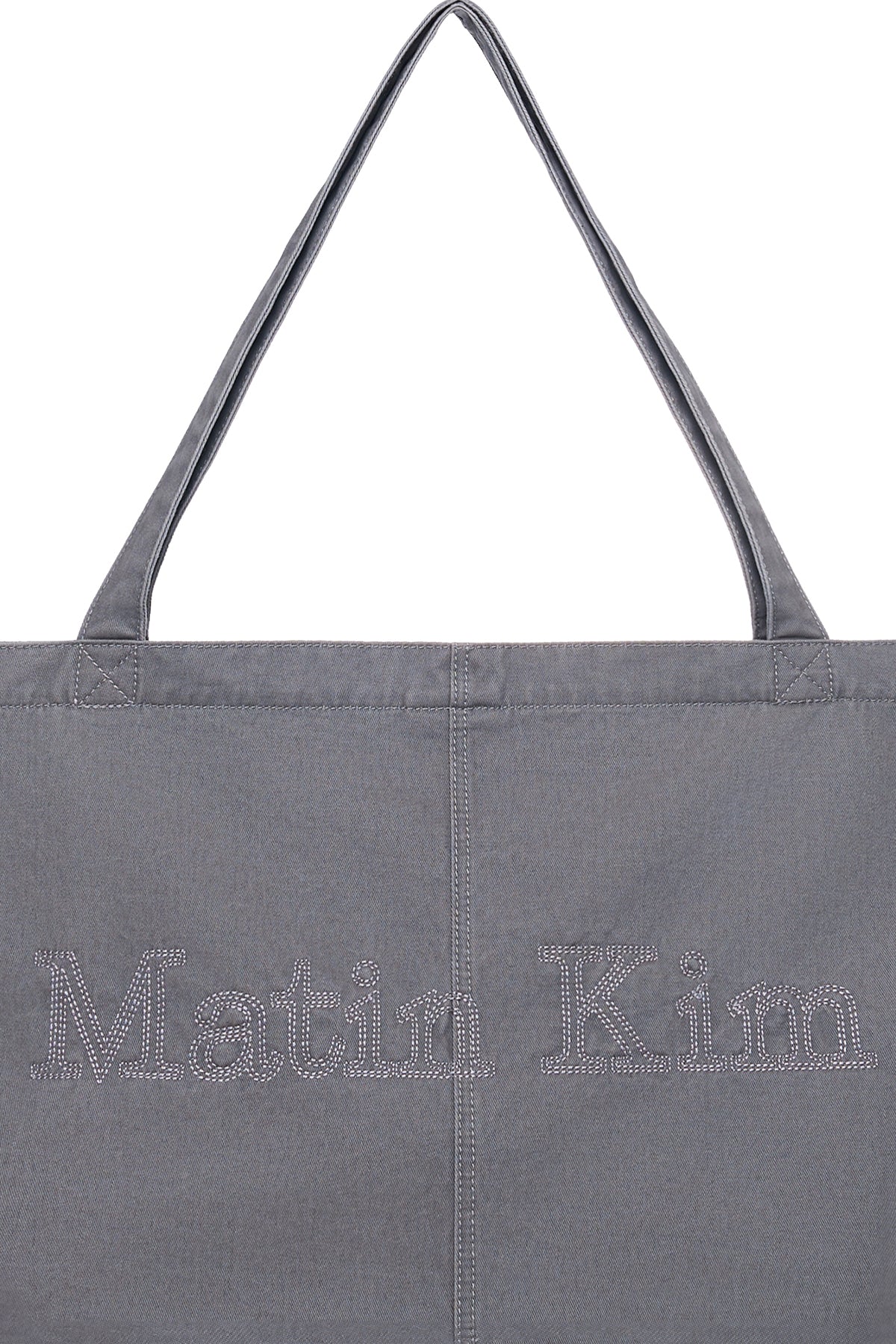 Matinkim Vintage Washed Cotton Shoulder Bag IN Grey