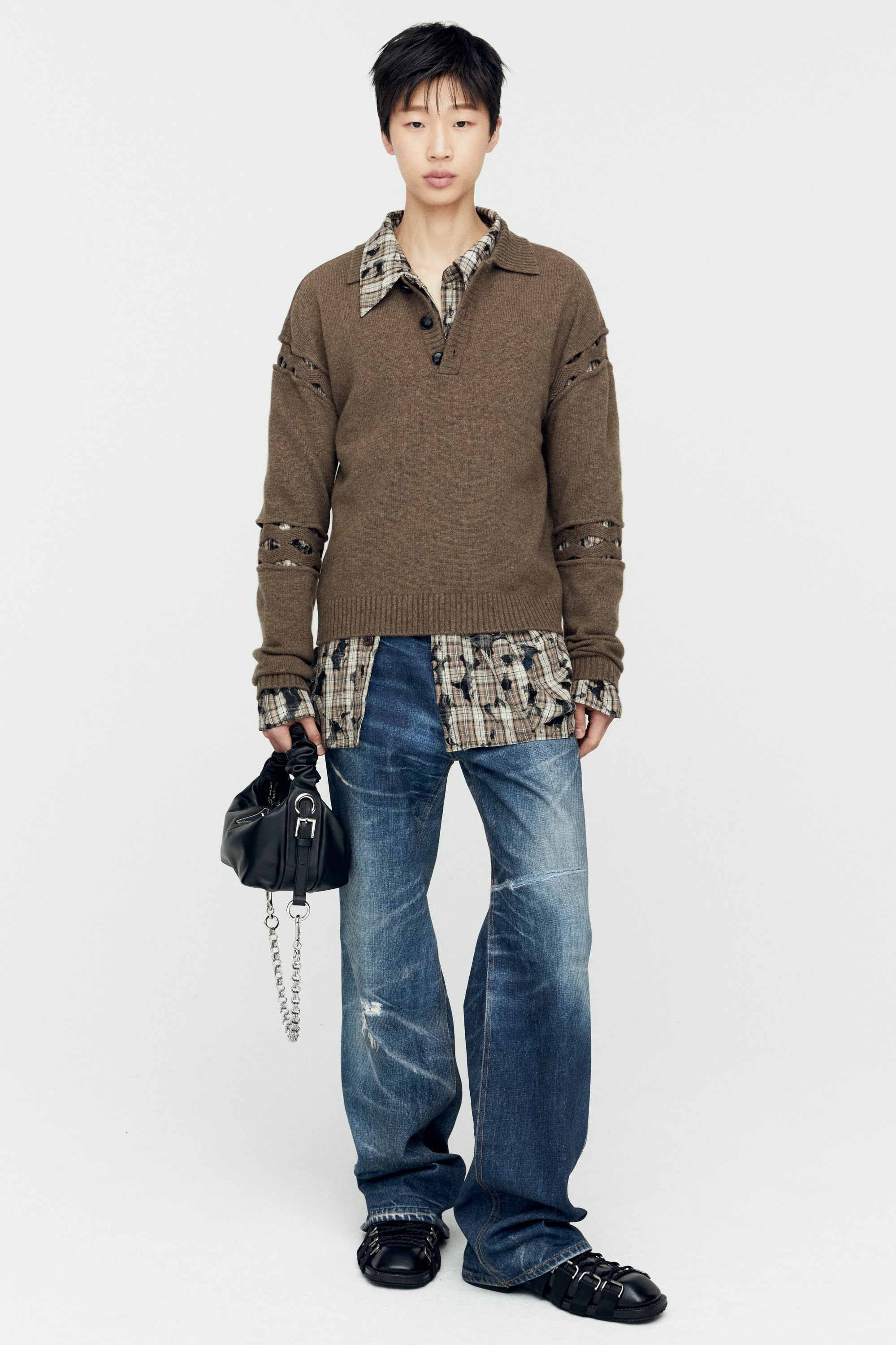 Andersson Bell Trompe L'Oeil Printed Denim Pants