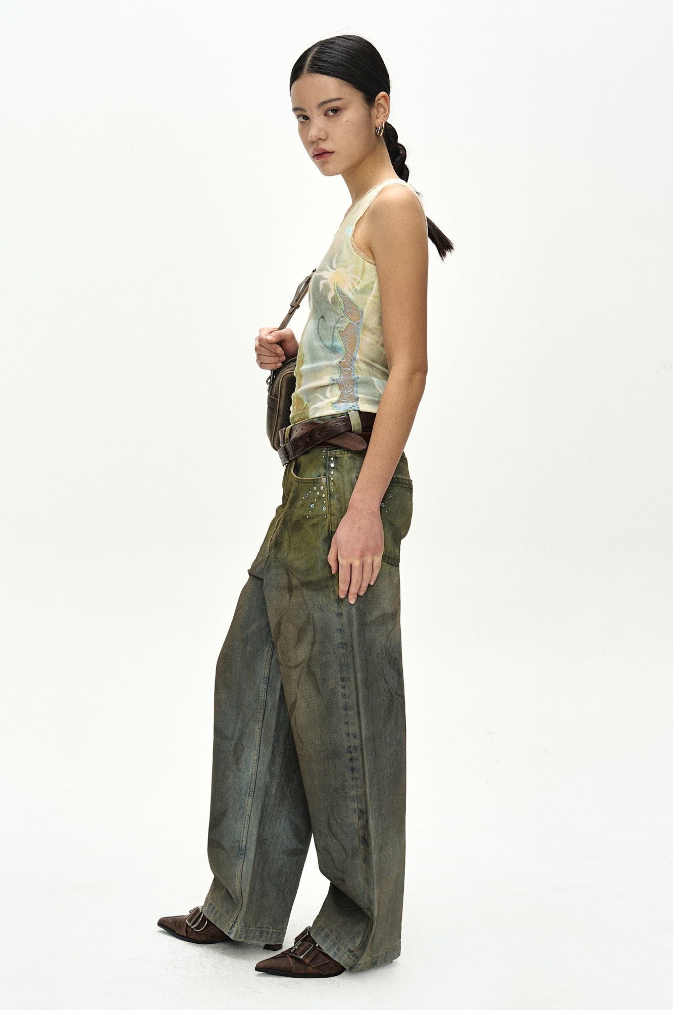 Andersson Bell Fish & Butterfly Lace Embroidered Tank Top