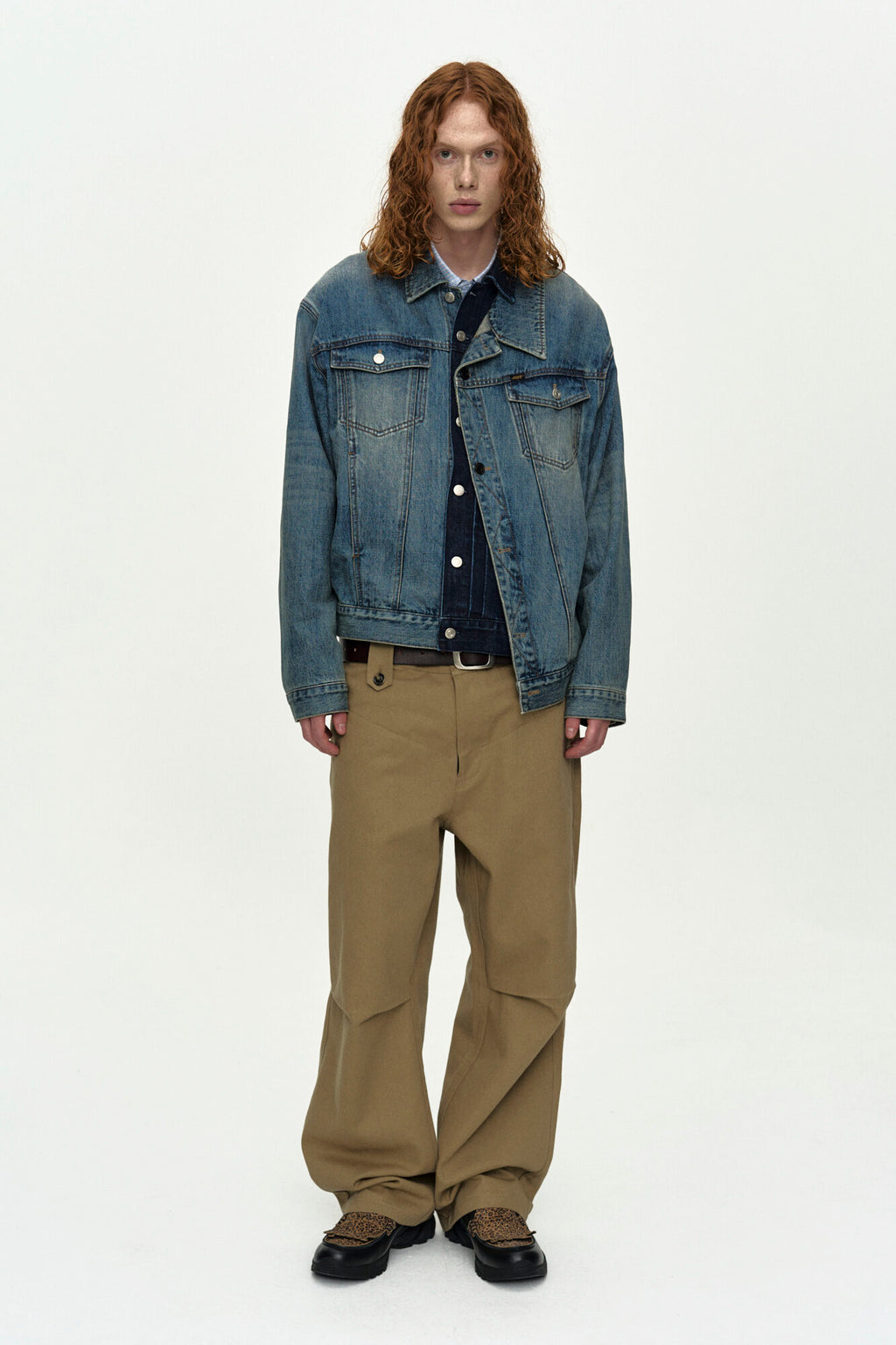 Andersson Bell Unisex Asymmetric Layered Denim Jacket