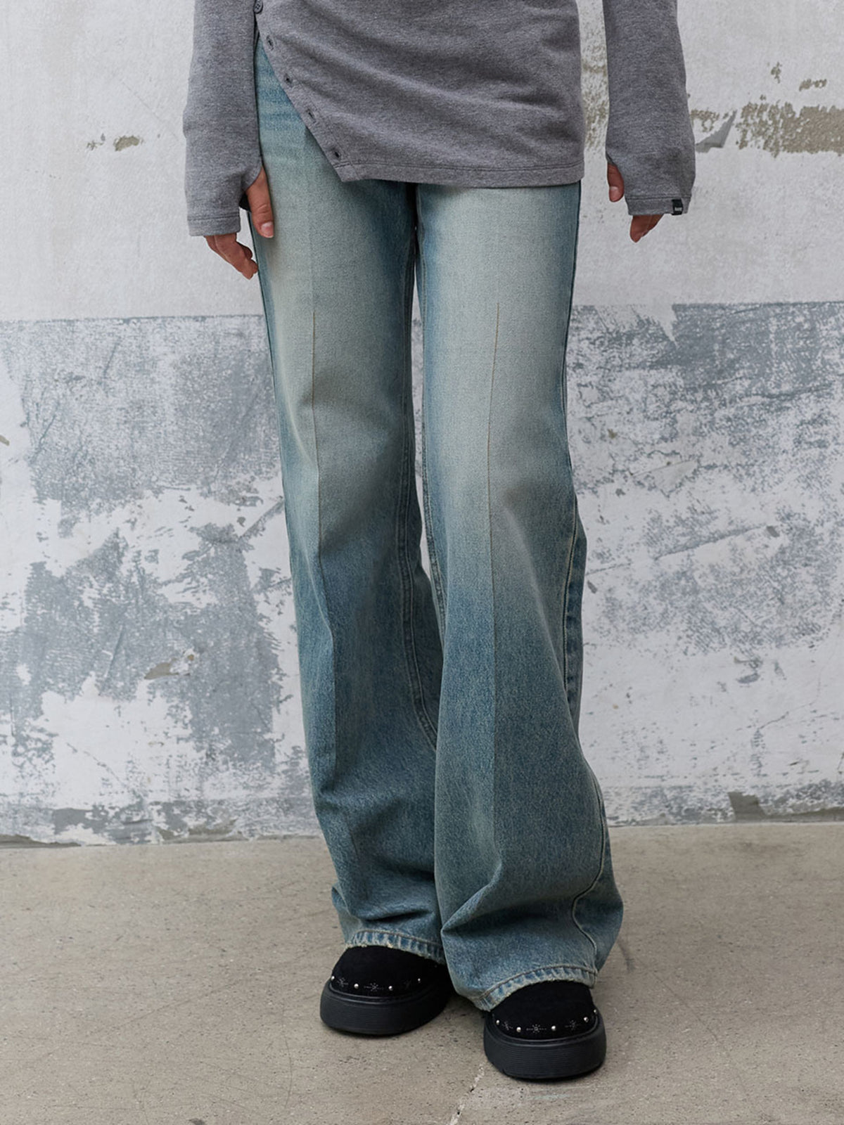 Raive Tin Washing Semi Bootcut Denim