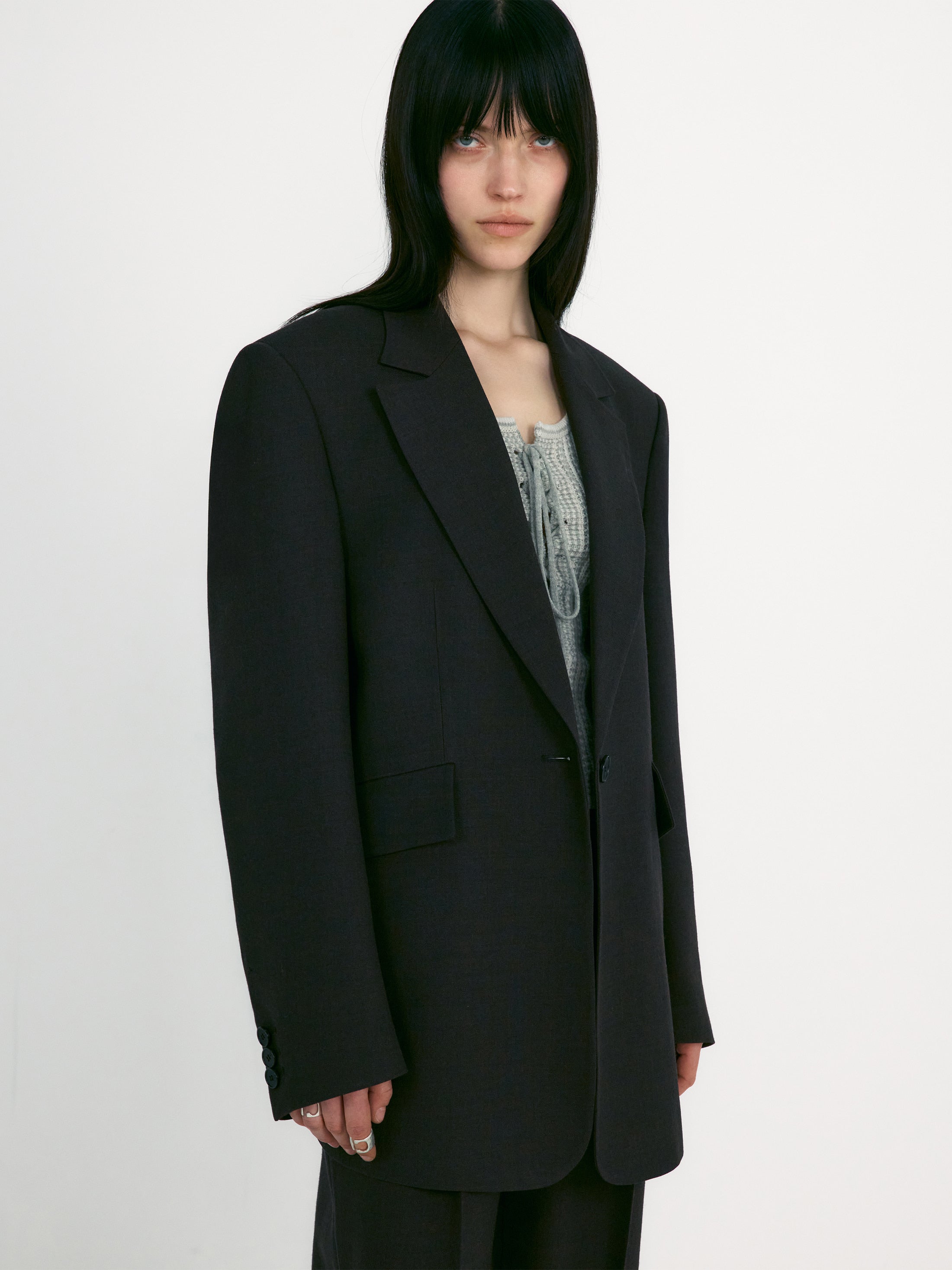 [low_classic] Oversized Classic Blazer
Melange Brown