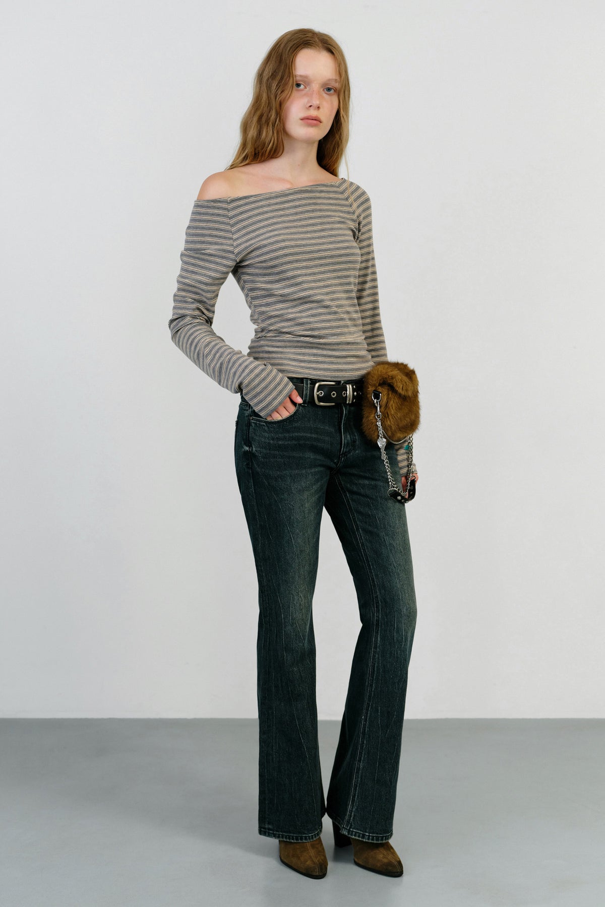 Instantfunk Multi Ring Leather Belt - Black