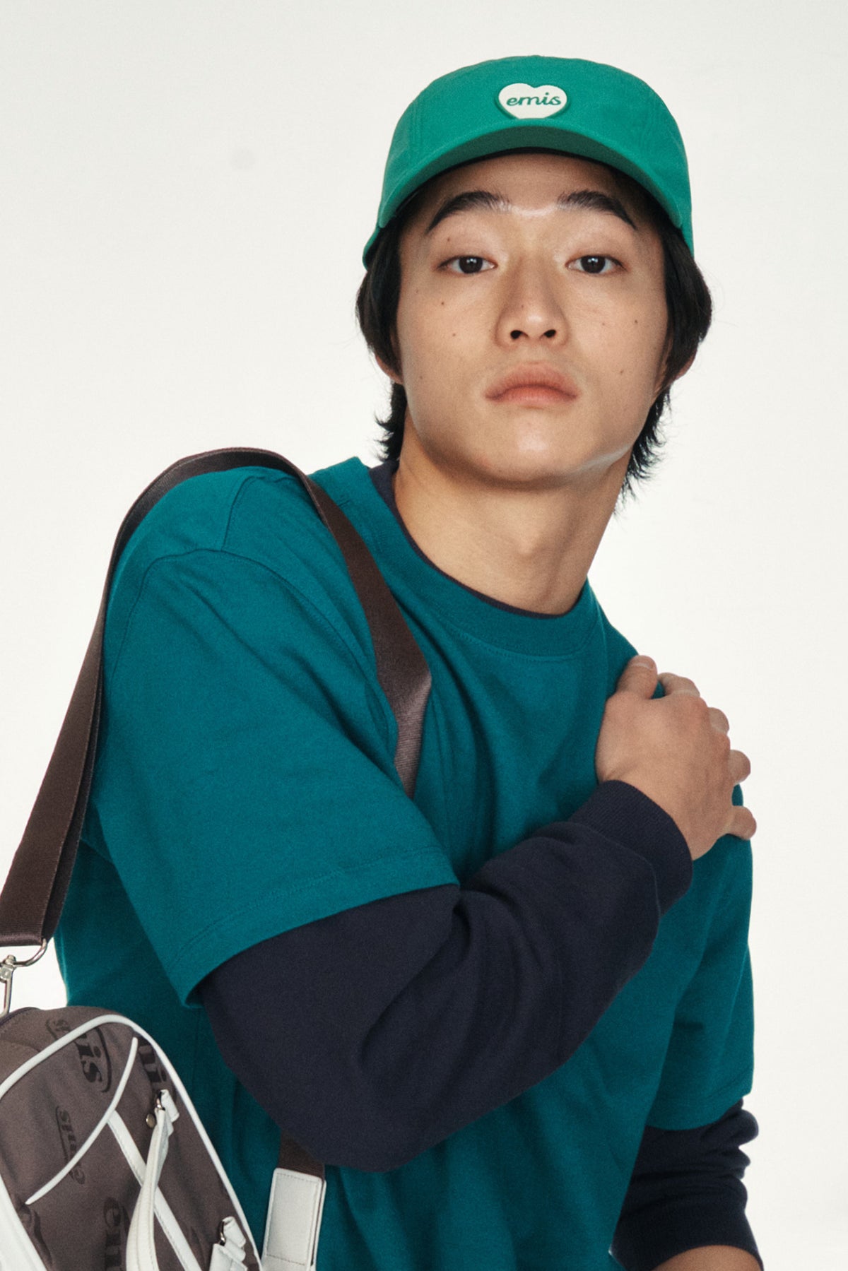 Emis Heart Rubber Patch Camp Cap-Green