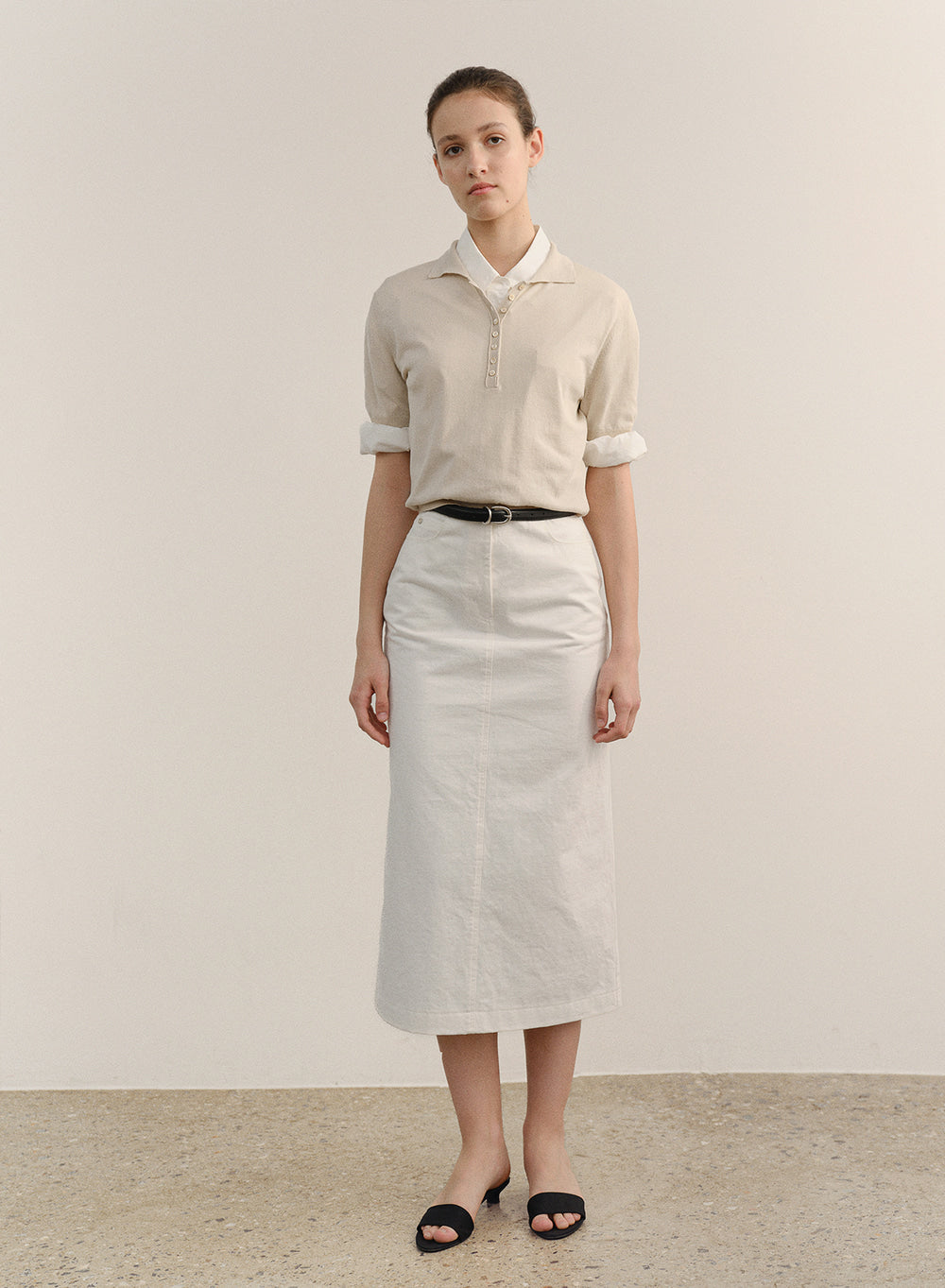 Kindersalmon Anne’s Polo Knit Milk-Tea