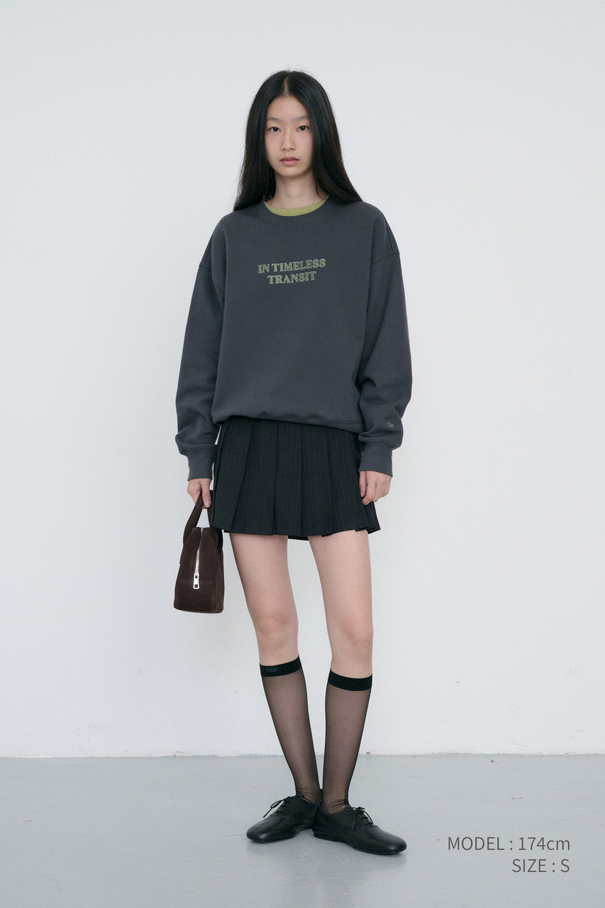 Dunst Unisex Slogan Sweatshirt Charcoal Grey