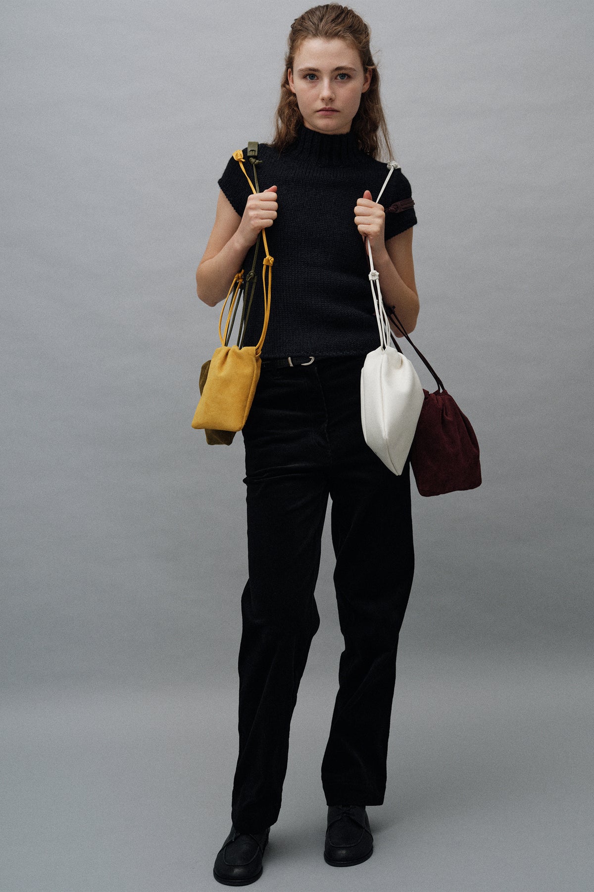 Nothing Written Fatu shoulder mini bag (Mustard suede)