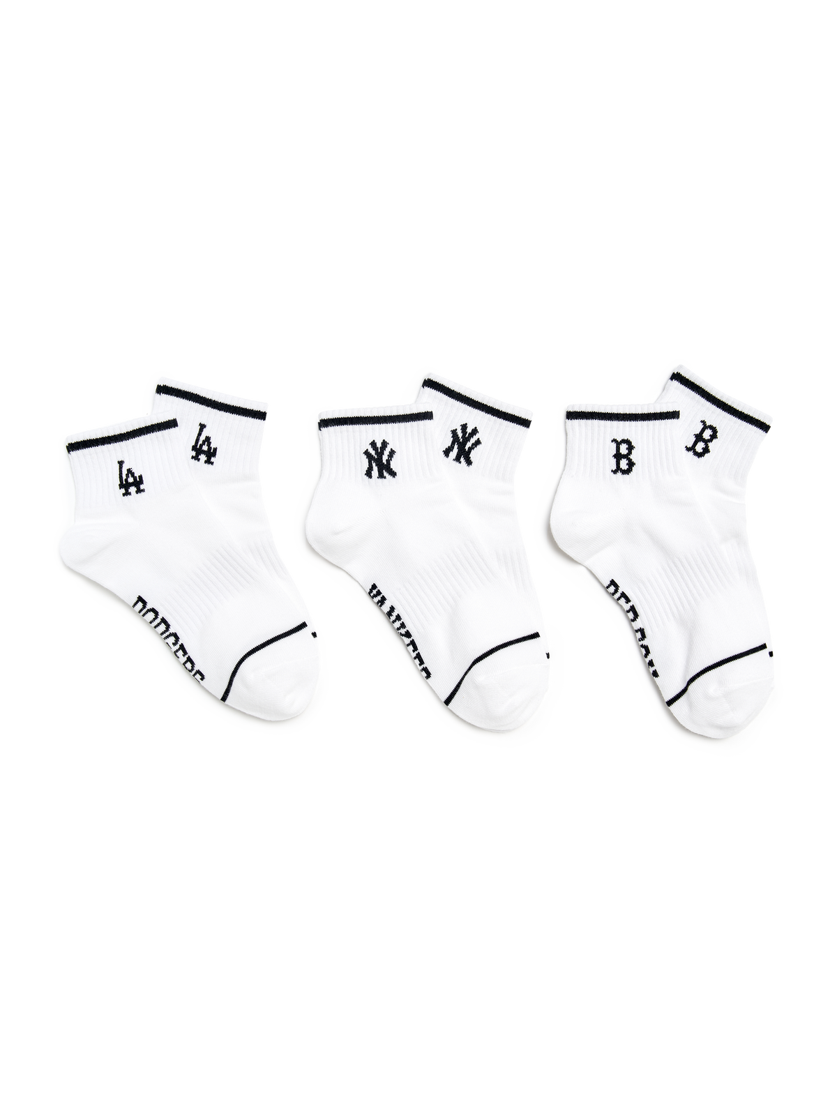 Mlb Stripe Small Logo Low Socks 3Pairs Set