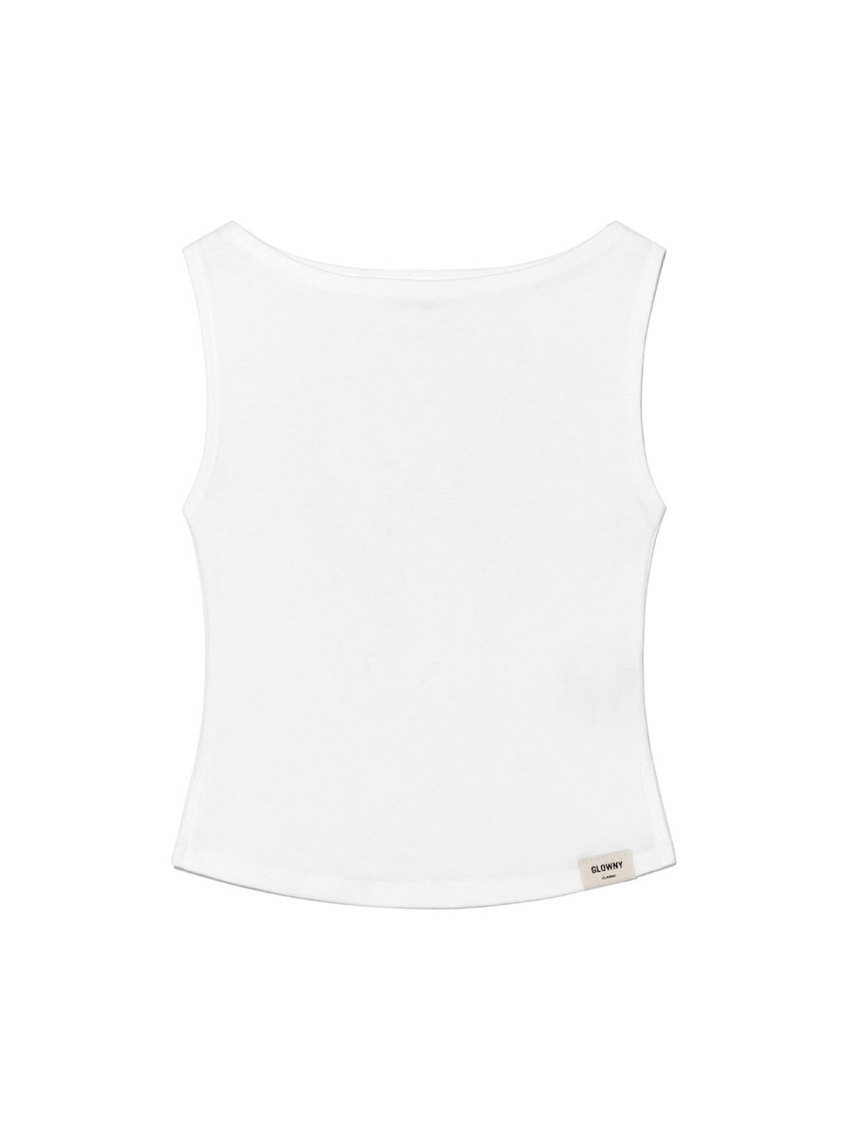 GLOWNY G Slit Sleeveless Top (White)