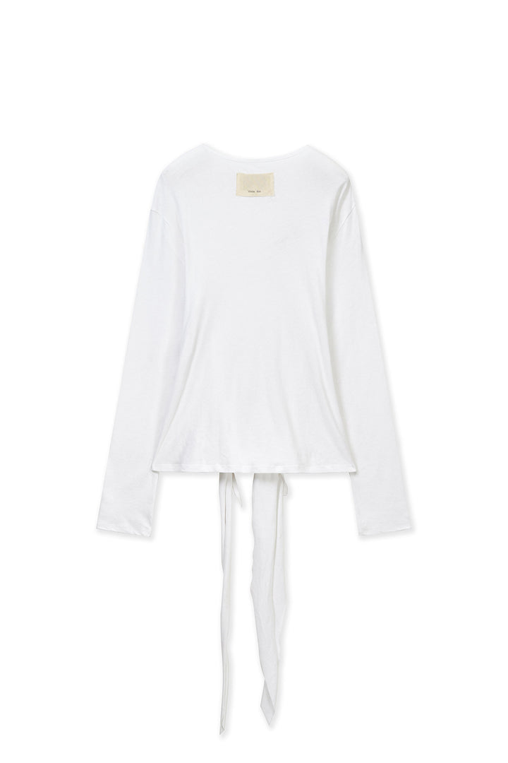 Matinkim Tied Drapery Top IN White