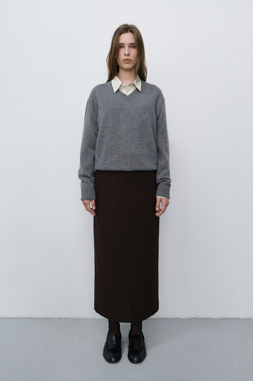Dunst H-Line Long Skirt Brown