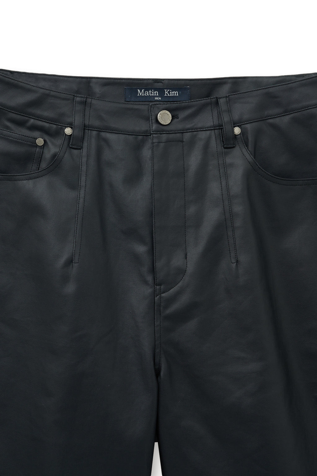 Matinkim Matt Coating Bermuda Pants For Men IN Black