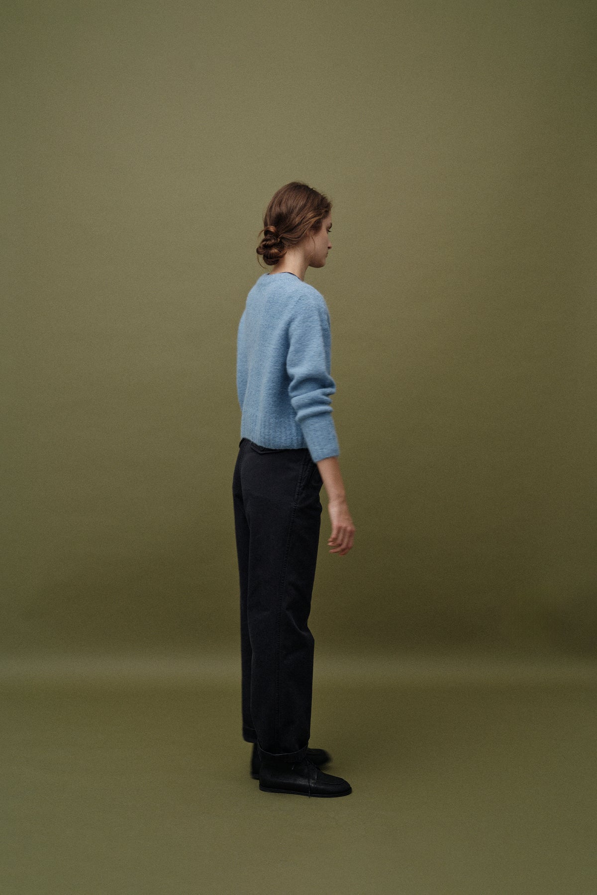 Nothing Written Alpaca knit cardigan (Baby blue)