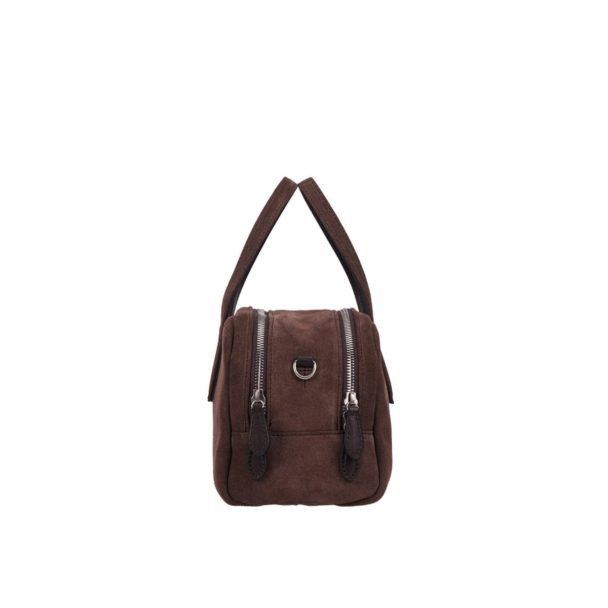 Vunque Halfmoon Two Block Suede Tote S Rum Brown