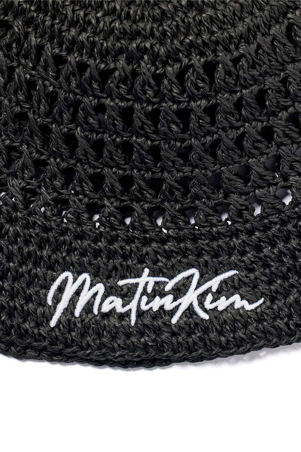 Matinkim Matin Paper Knit Bucket Hat IN Black