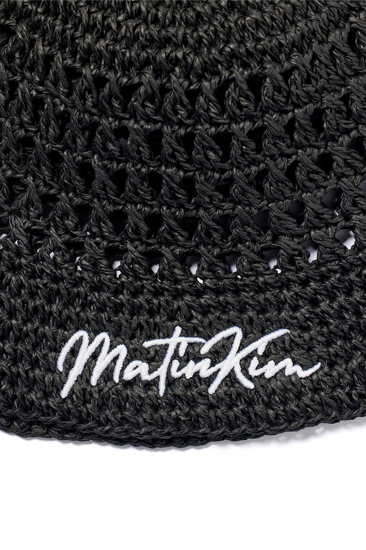 Matinkim Matin Paper Knit Bucket Hat IN Black