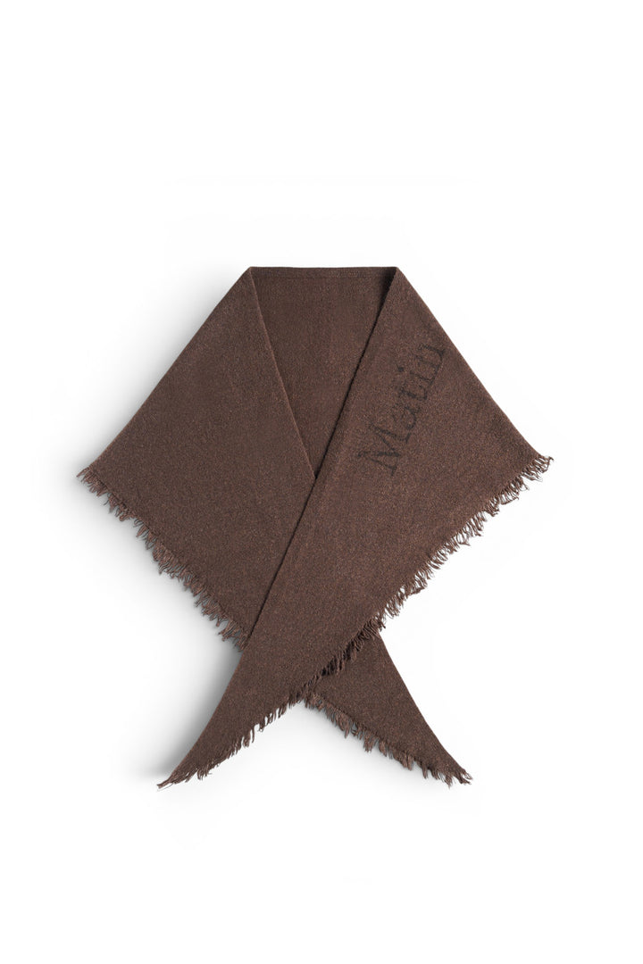 Matinkim Fuzzy Triangle Fringe Muffler In Brown