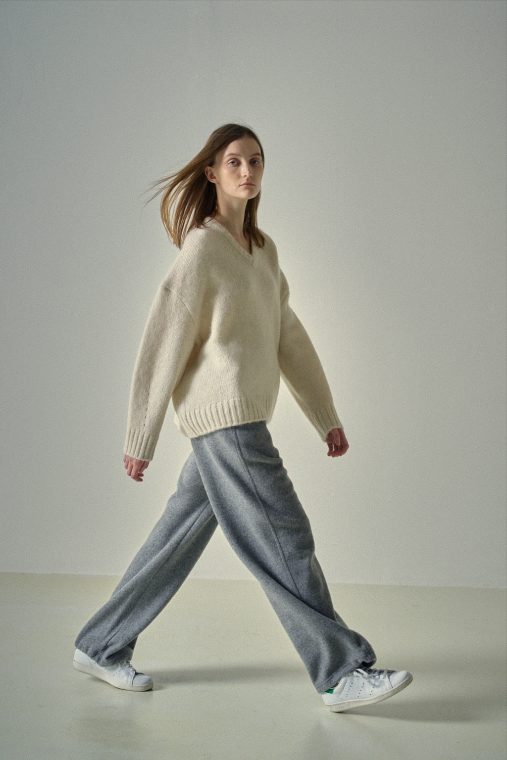 Facade Pattern Soft Wool Sweatpants grey