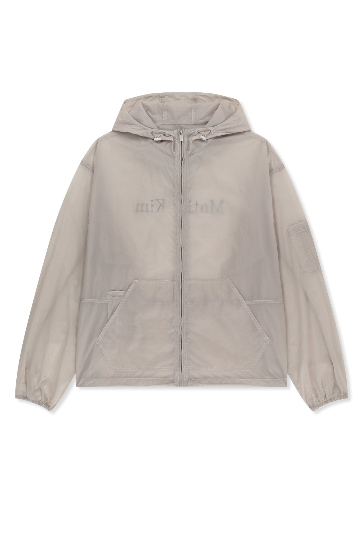Matinkim Back Logo Hoody Windbreaker For Men IN Light Grey