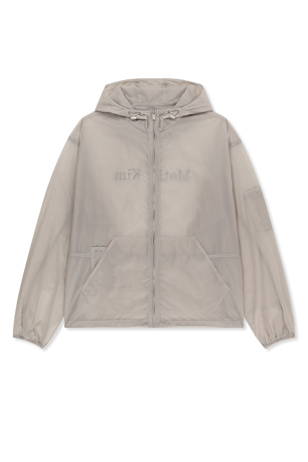 Matinkim Back Logo Hoody Windbreaker For Men IN Light Grey