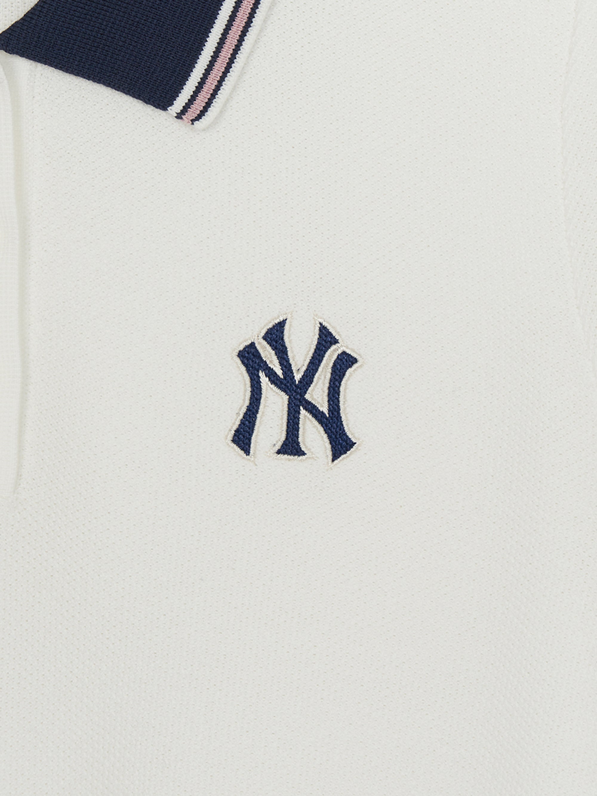 MLB Korea Women's Varsity Color Block Polo Short Sleeve Knit Pullover