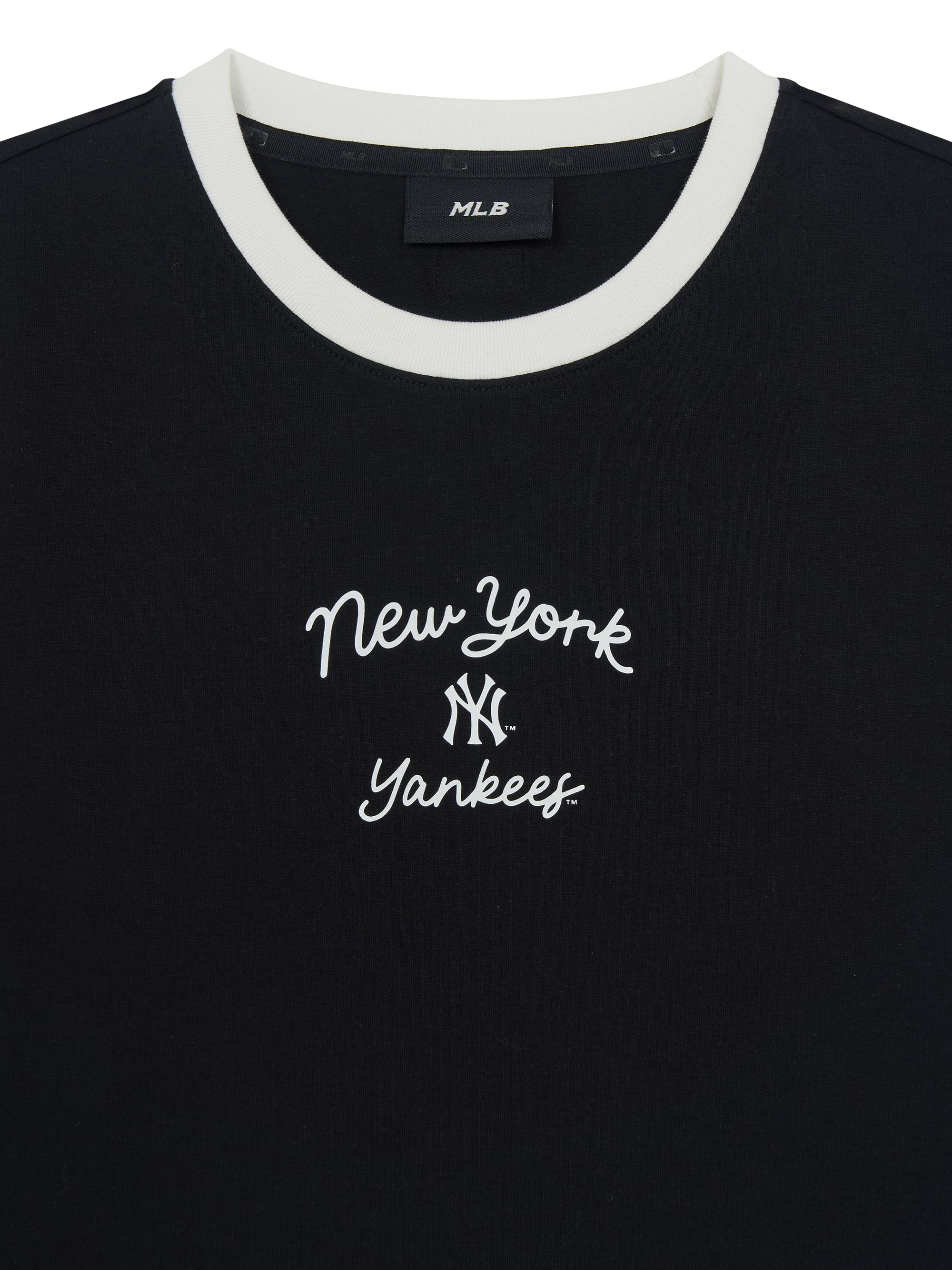 MLB Korea Women's Sportive Cursive Ringer Crop T-shirts