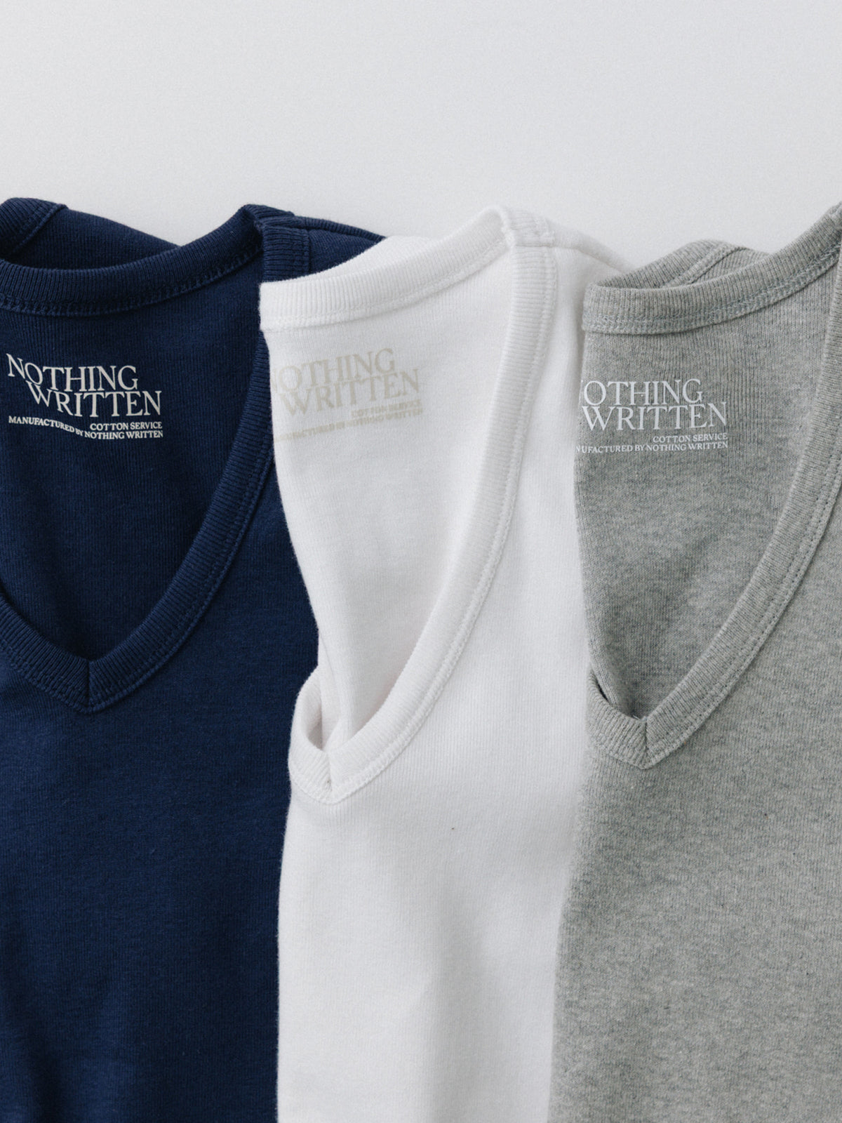 Nothing Written 90s v-neck t-shirt (Gray)