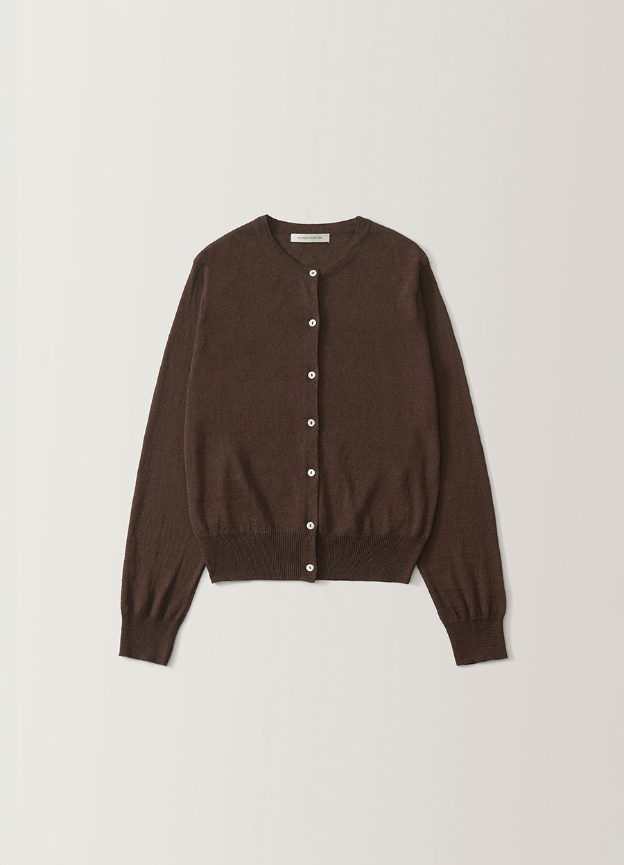 Nothing Written Rola linen cardigan (Brown)