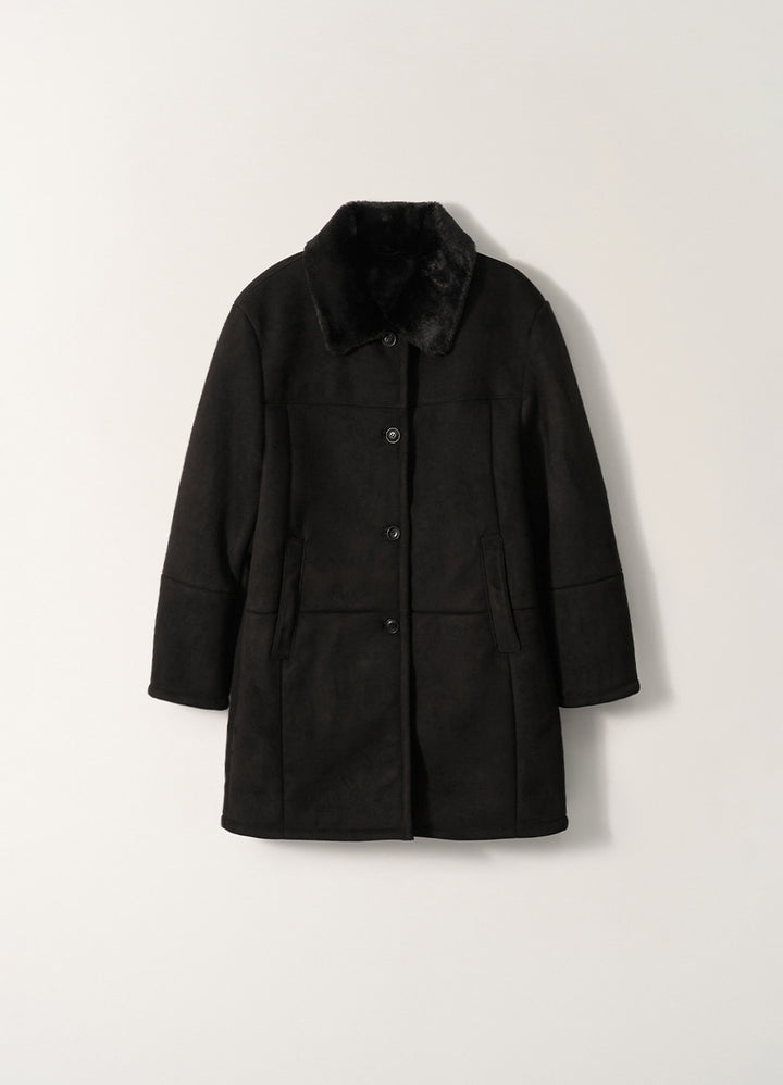Nothing Written Savoy shearling coat (Black)
