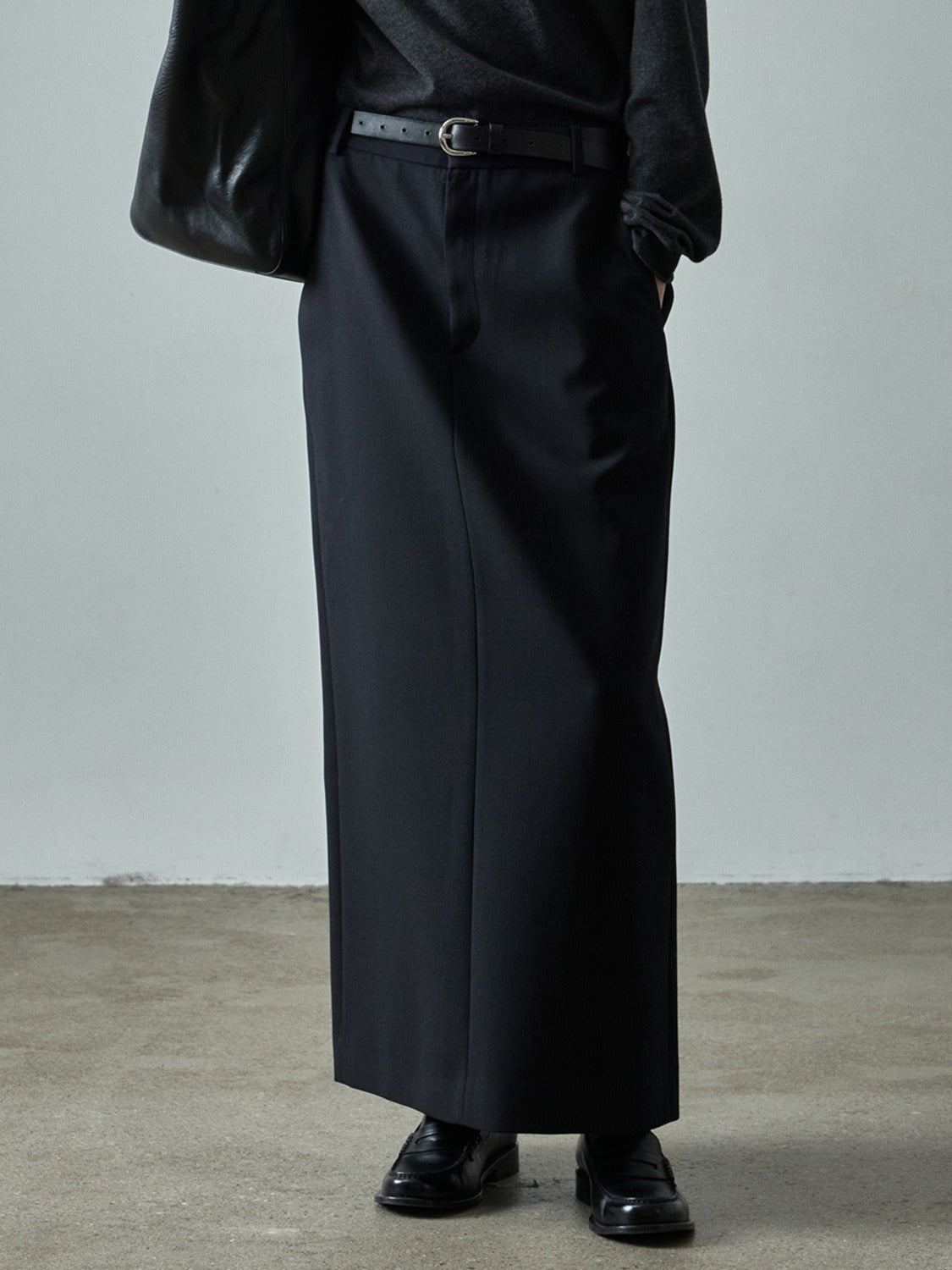Facade Pattern Timeless Maxi Skirt black