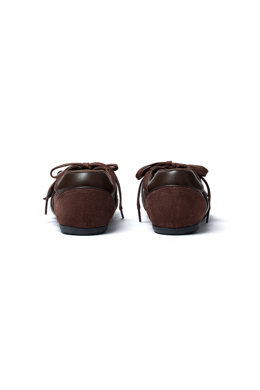 Matinkim Cross Strap Suede Block Sneakers IN Brown