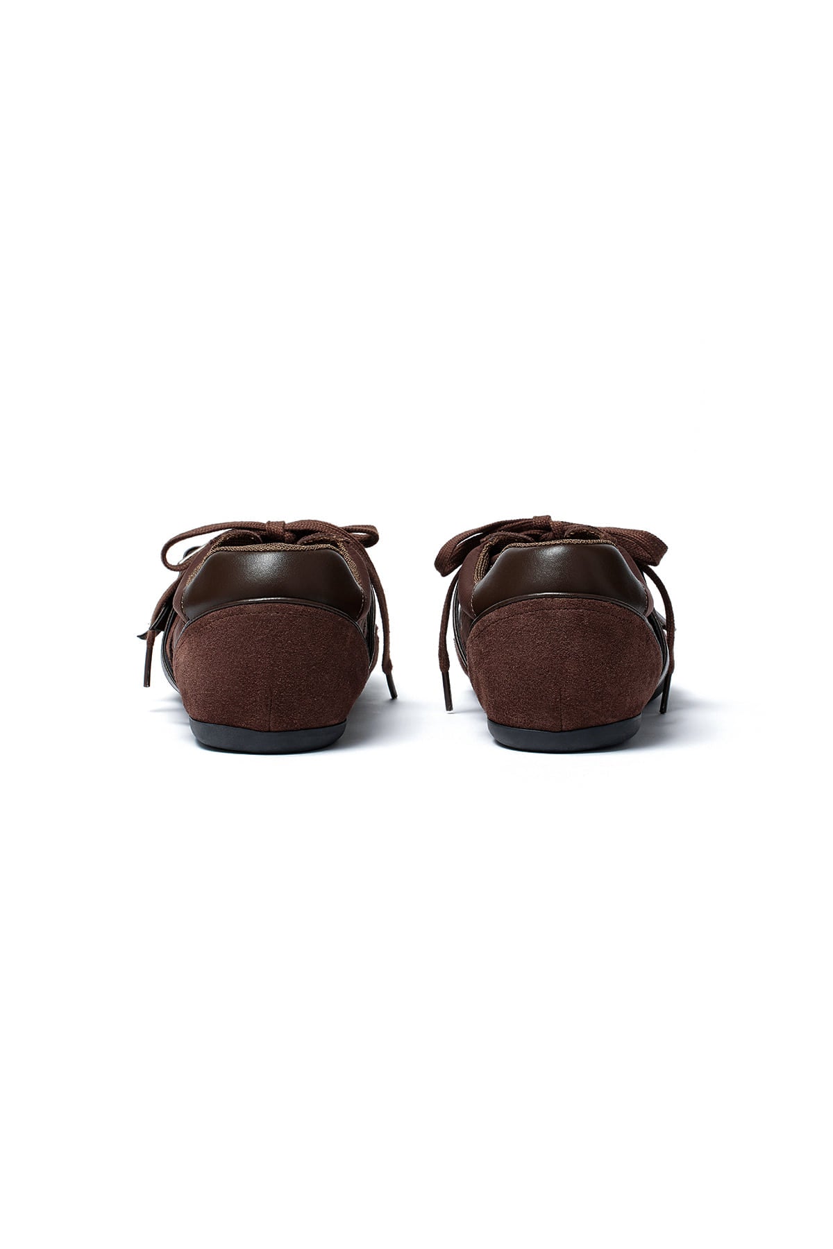 Matinkim Cross Strap Suede Block Sneakers IN Brown