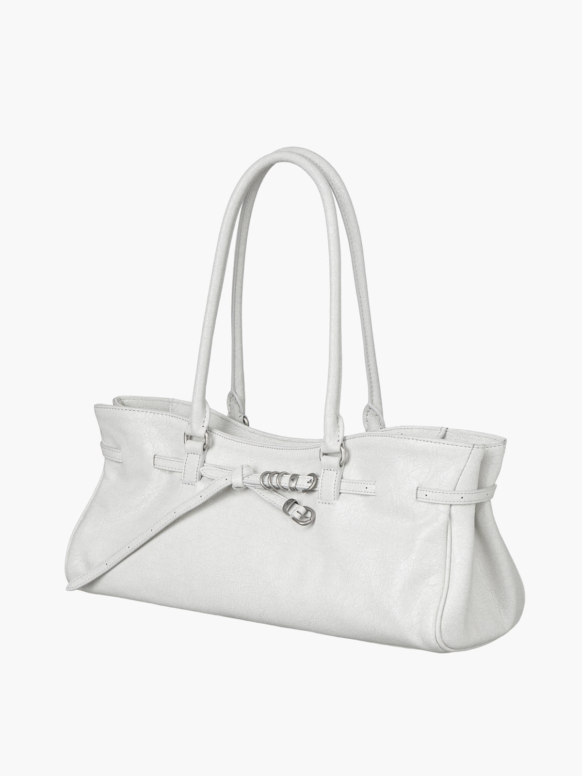 Margesherwood Soft Grandma Shoulder Bag off white cracked