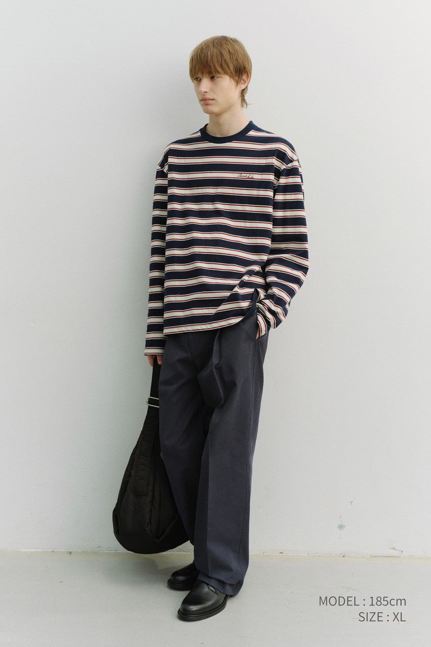 Dunst Unisex Striped T-Shirt Navy Stripe