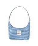 CHECK HOBO BAG-BLUE