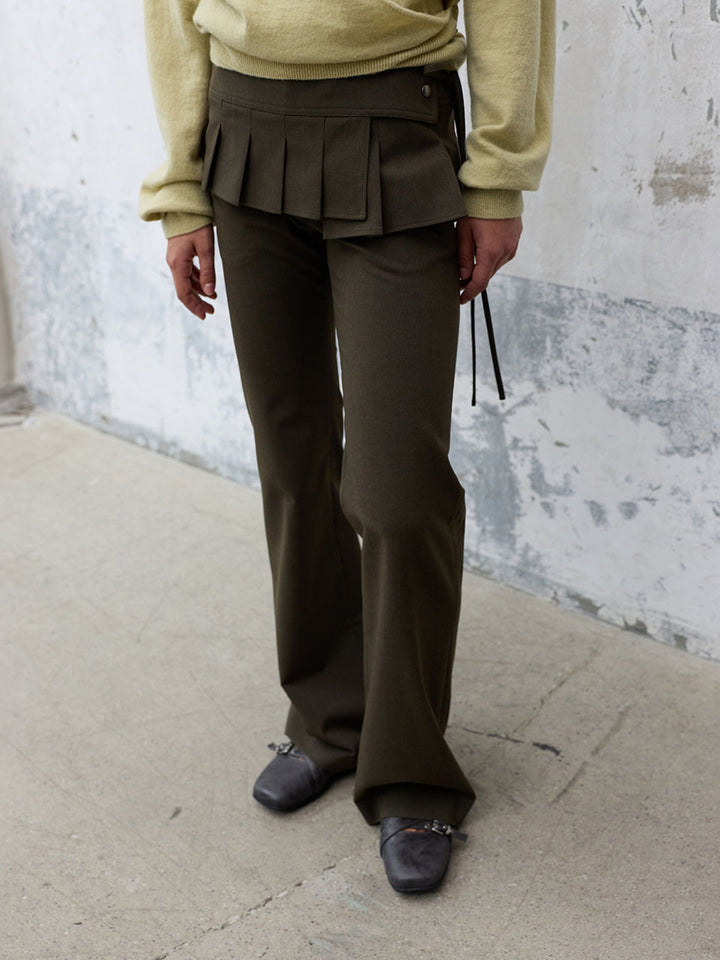 Raive Pleated Skirt-Layered Pants