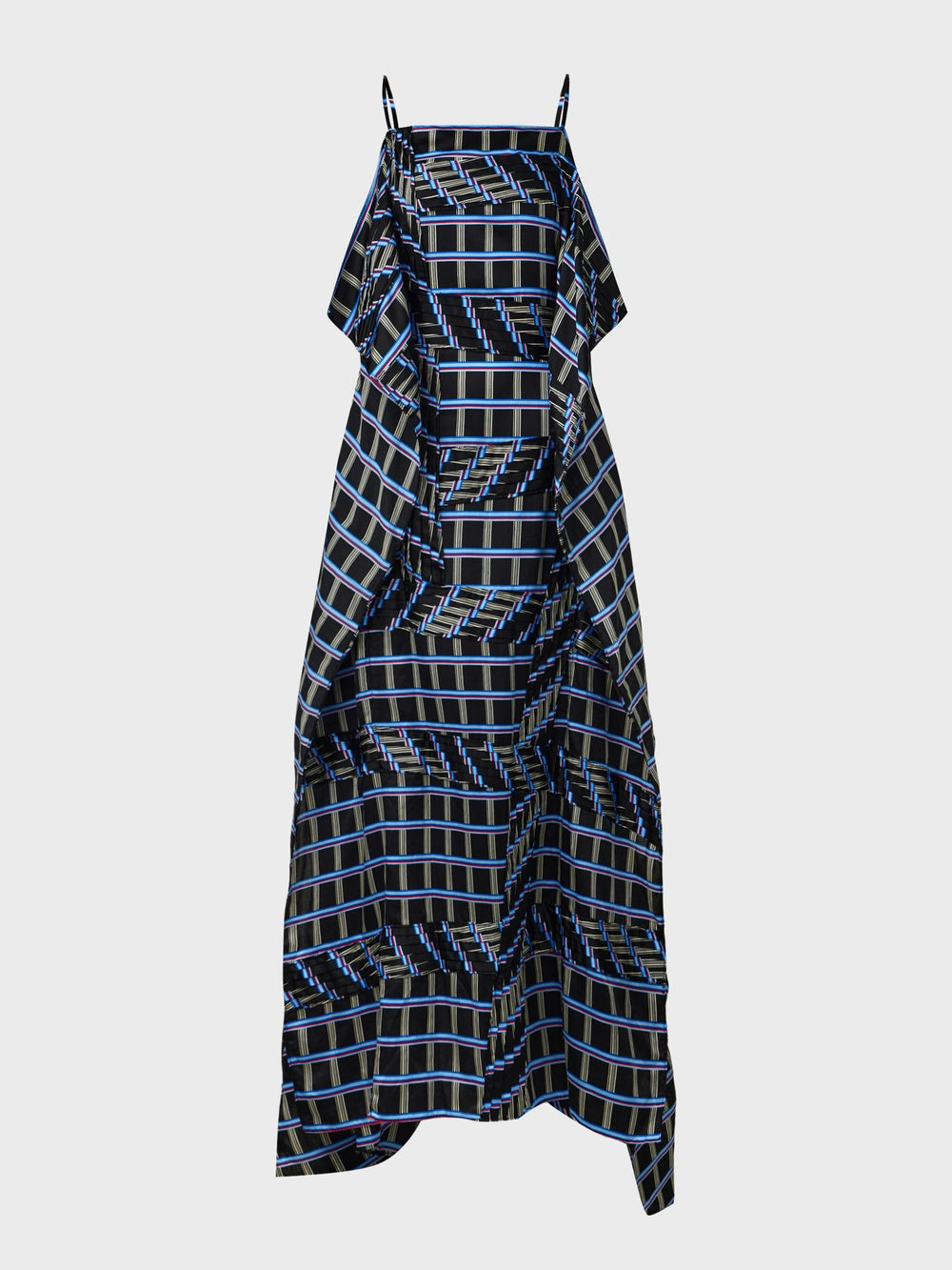 EENK Drape Check Dress - Black