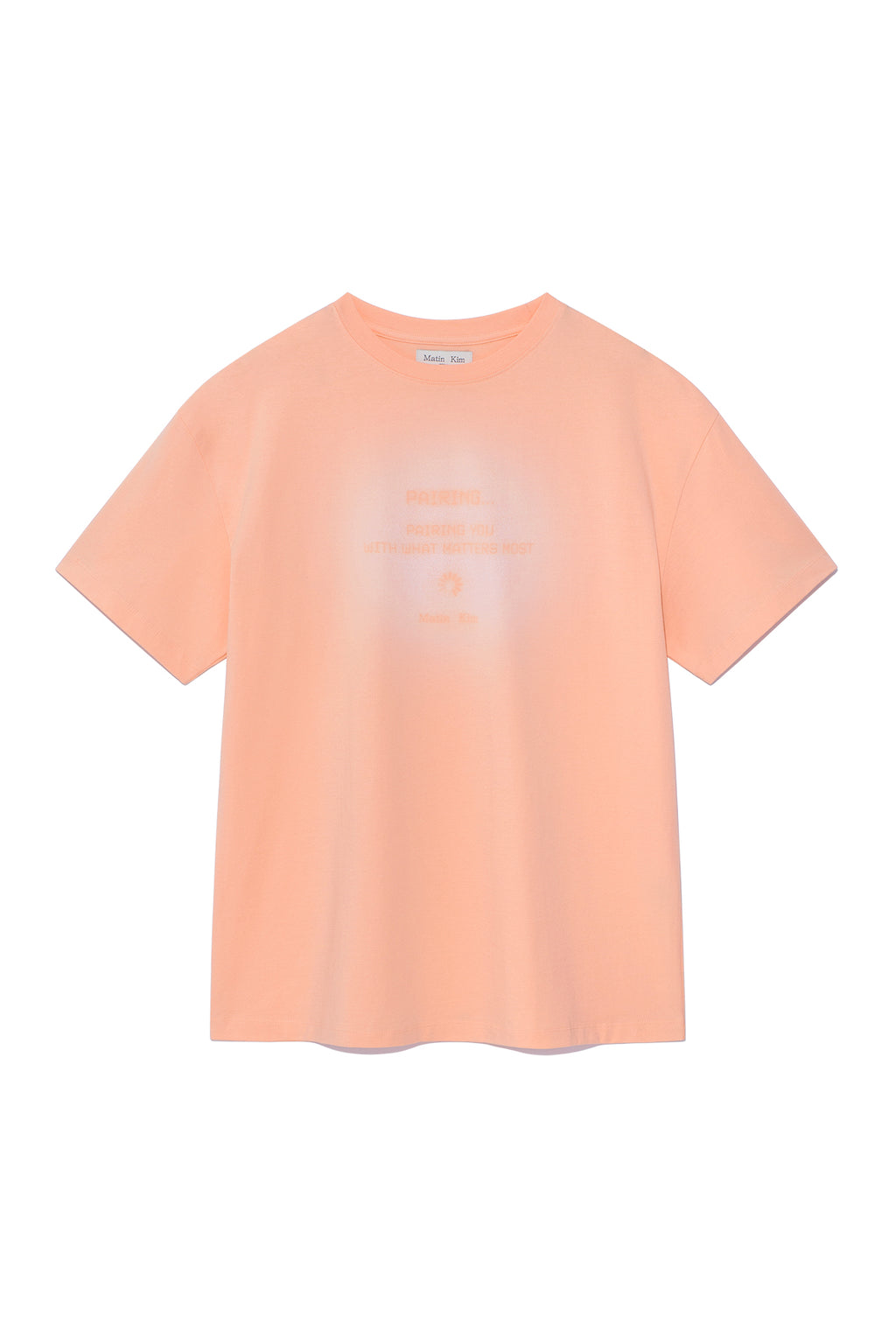Matinkim Pairing Logo Printing Top For Women IN Peach