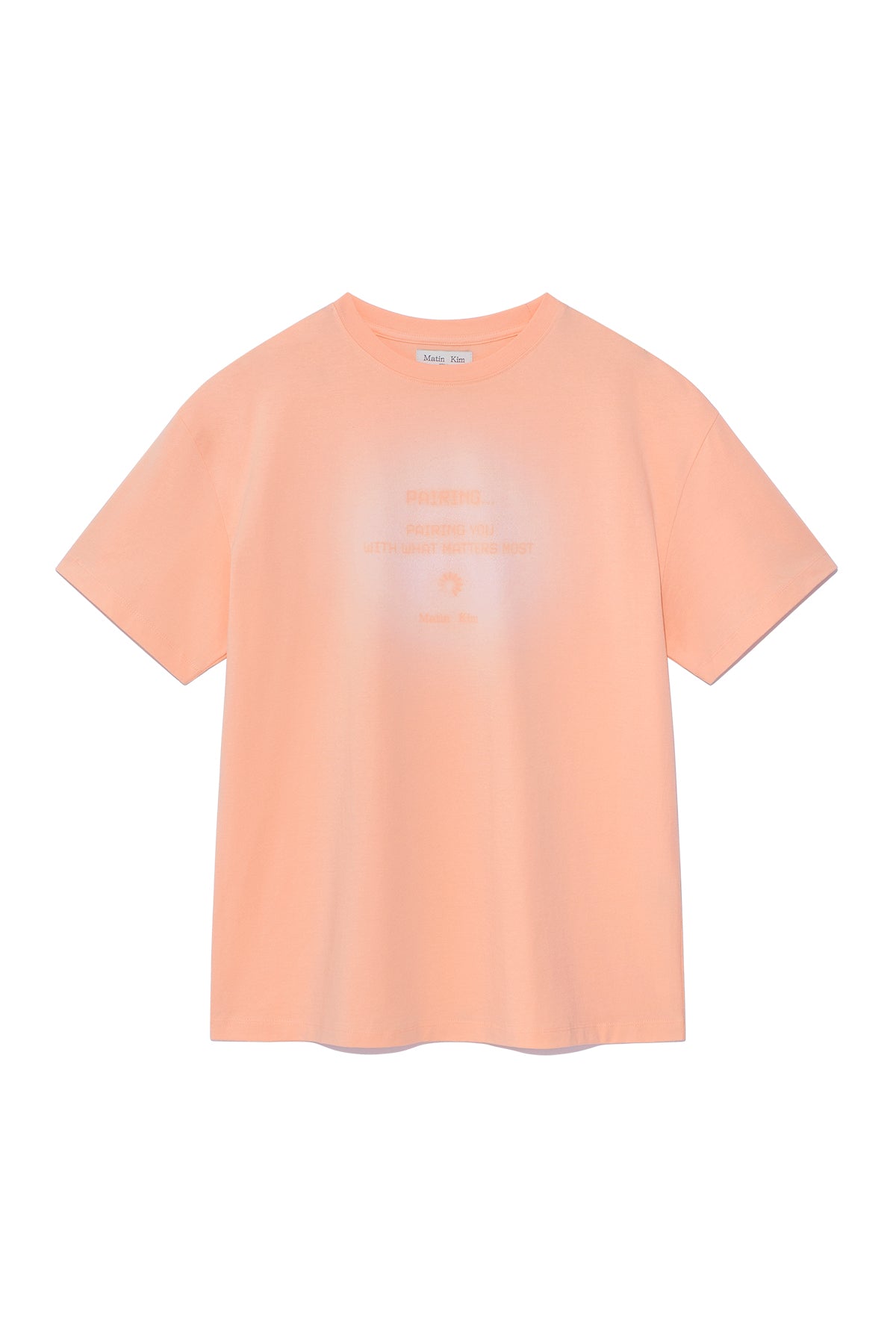 Matinkim Pairing Logo Printing Top For Women IN Peach