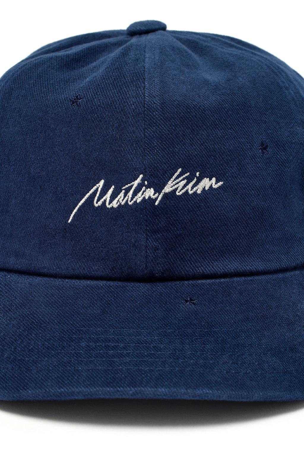 [matinkim] CURSIVE STAR EMBROIDERY BALL CAP IN NAVY