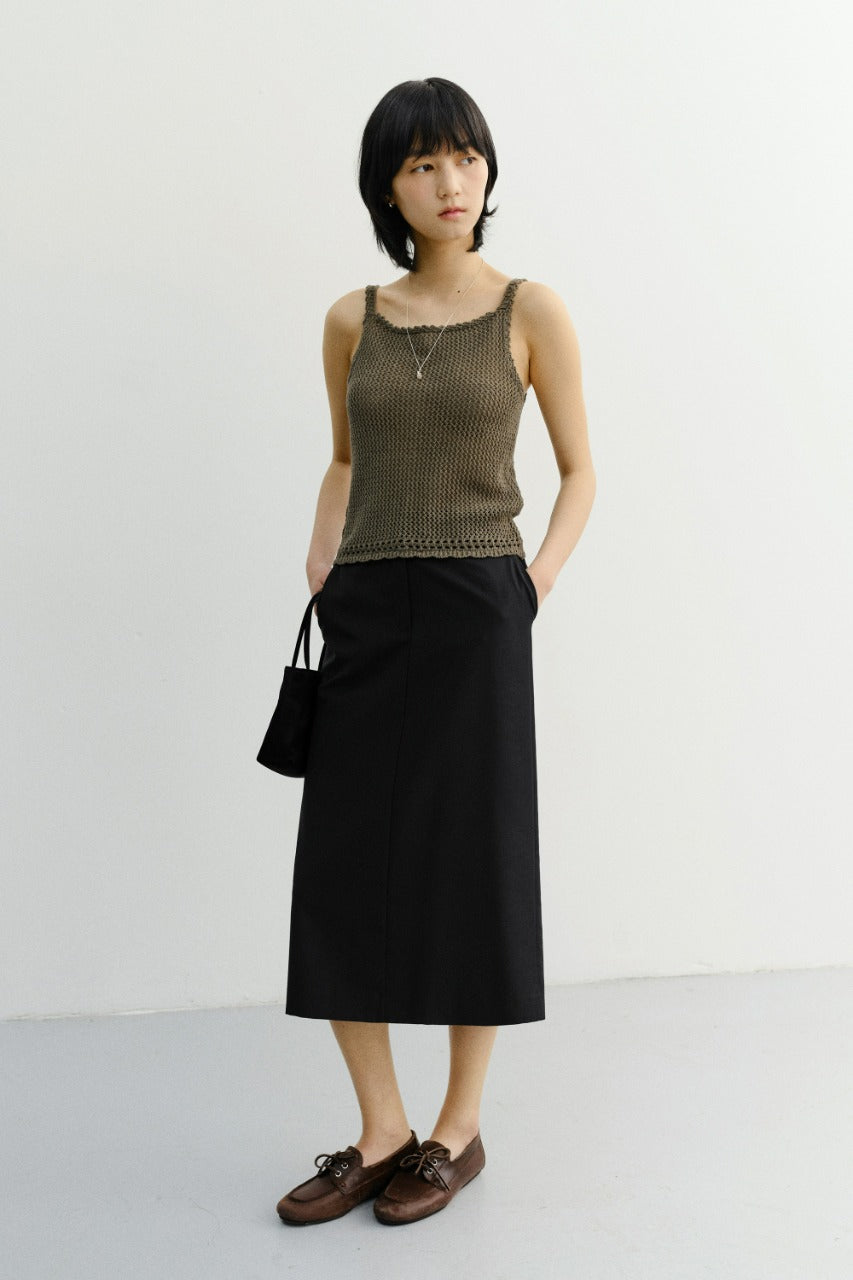 Dunst H-Line Long Skirt Black