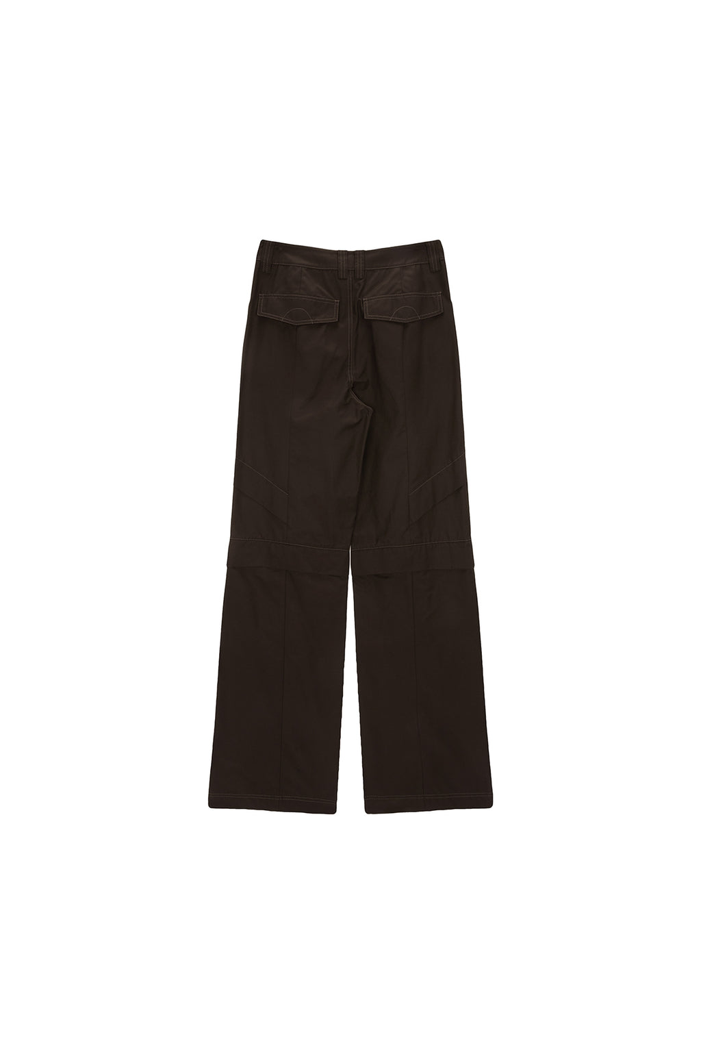 [matinkim] KNEE POINT TUCK WIDE PANTS IN BROWN