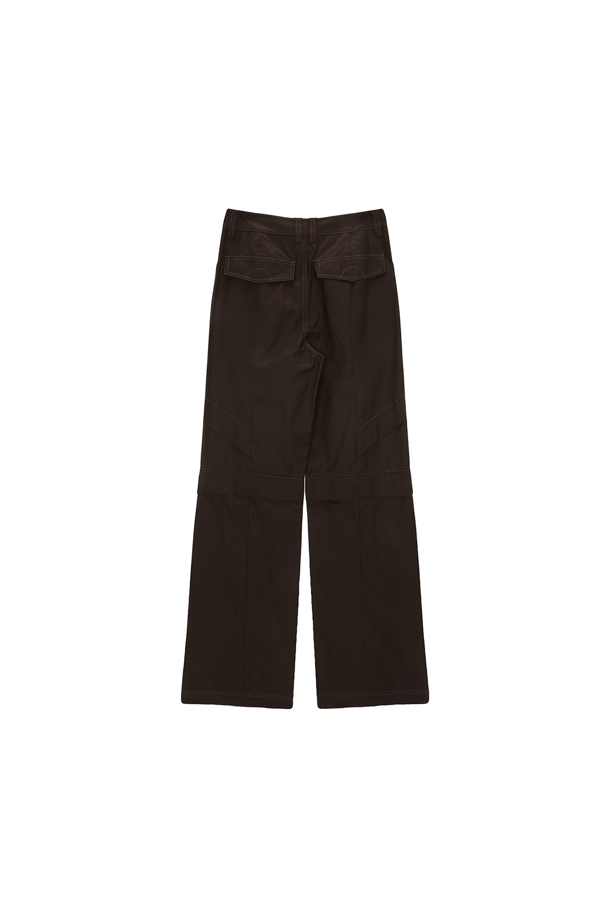 [matinkim] KNEE POINT TUCK WIDE PANTS IN BROWN