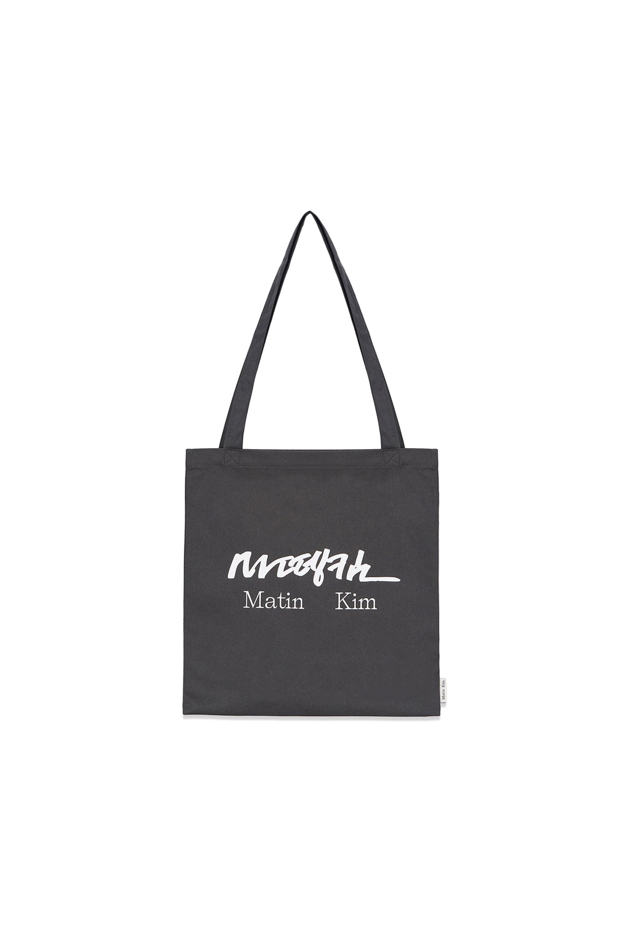 [matinkim] HANGEUL BIG LOGO POINT ECOBAG IN CHARCOAL