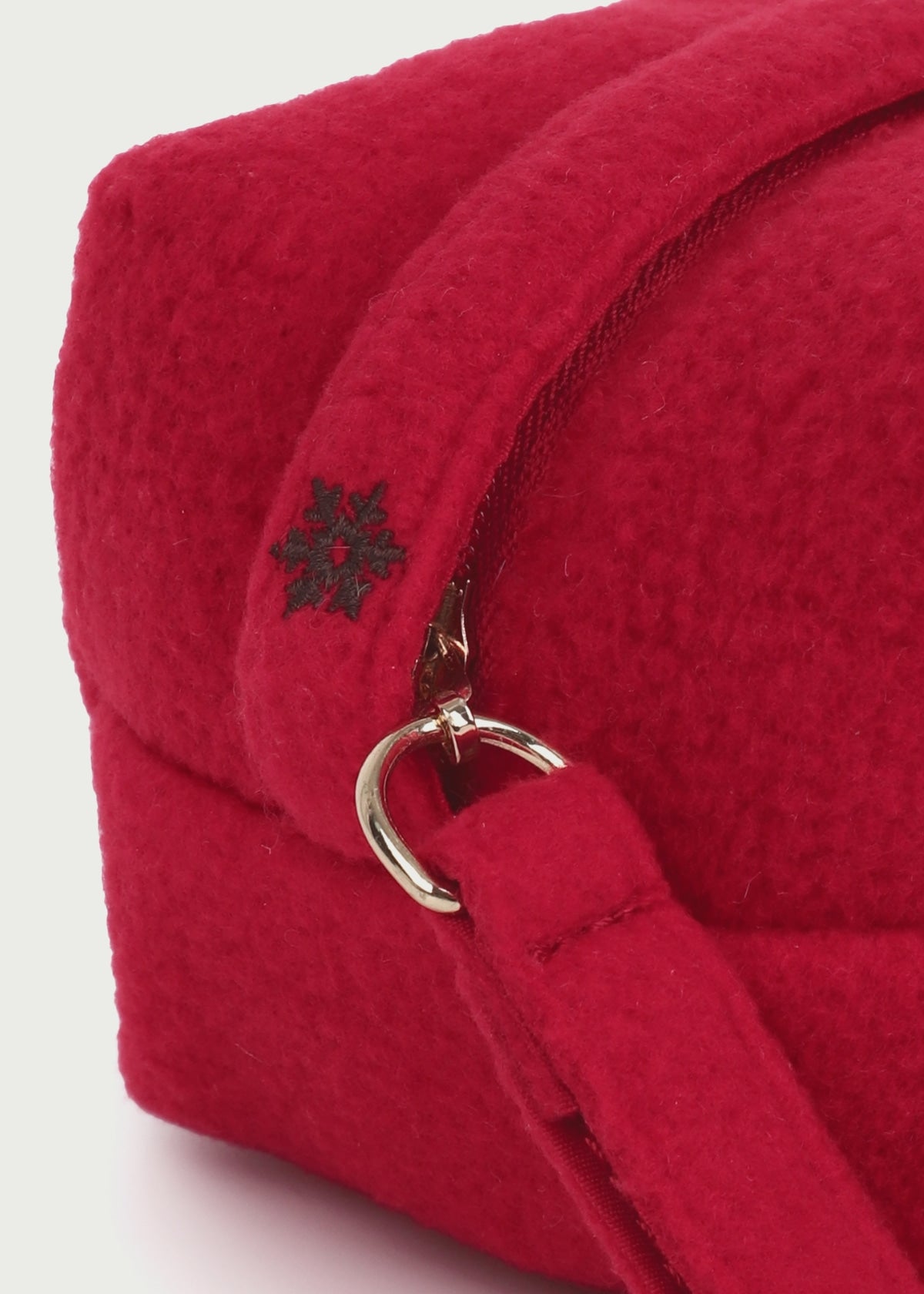 Depound fleece square pouch - red (S)