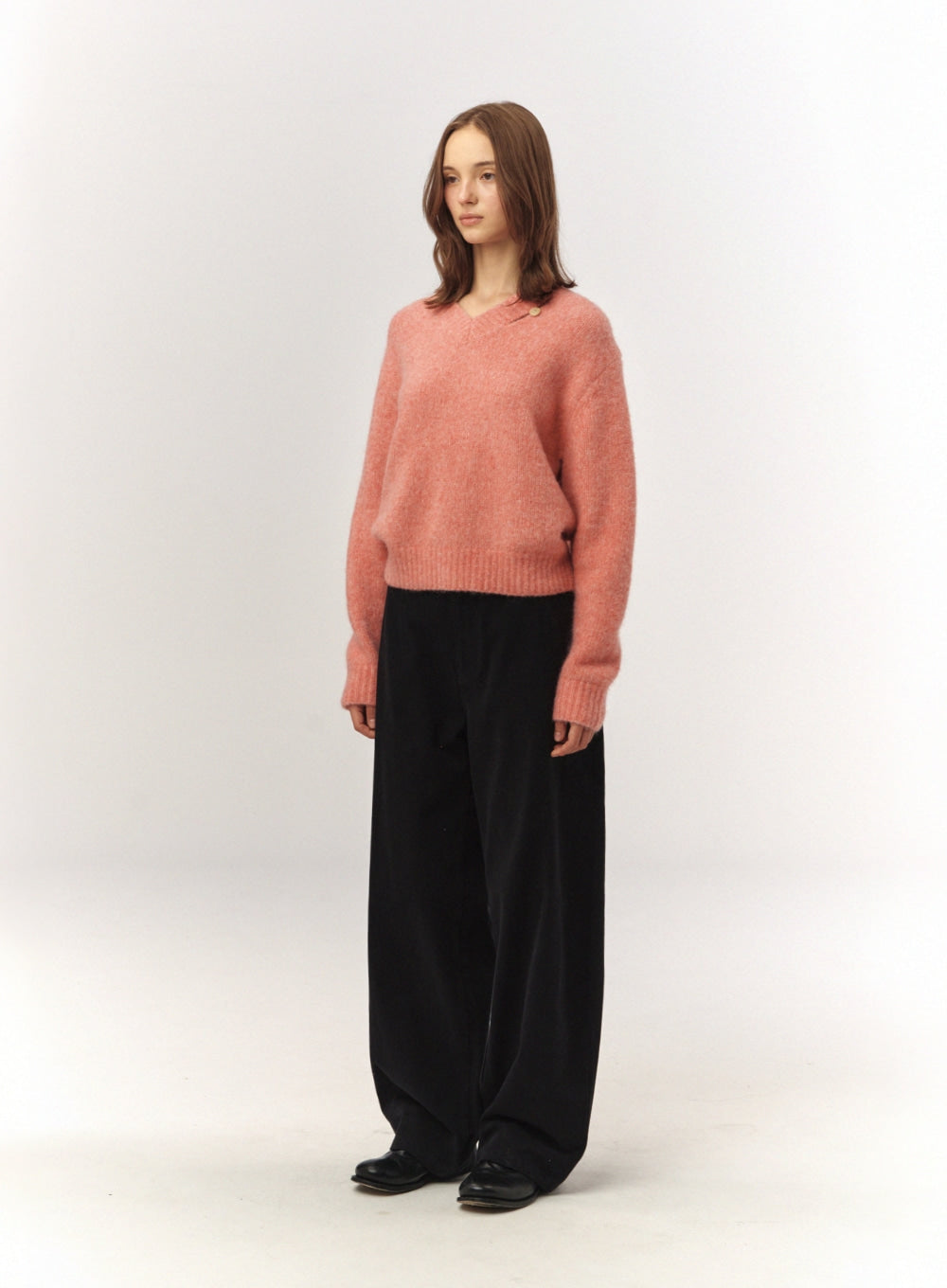 [satur] Teo Brushed Cotton Pants - Black