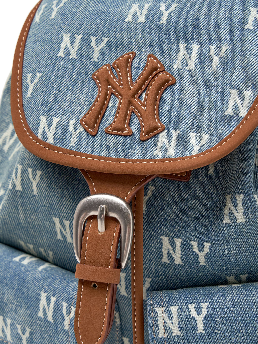 MLB Korea Classic Monogram Vintage Denim Backpack