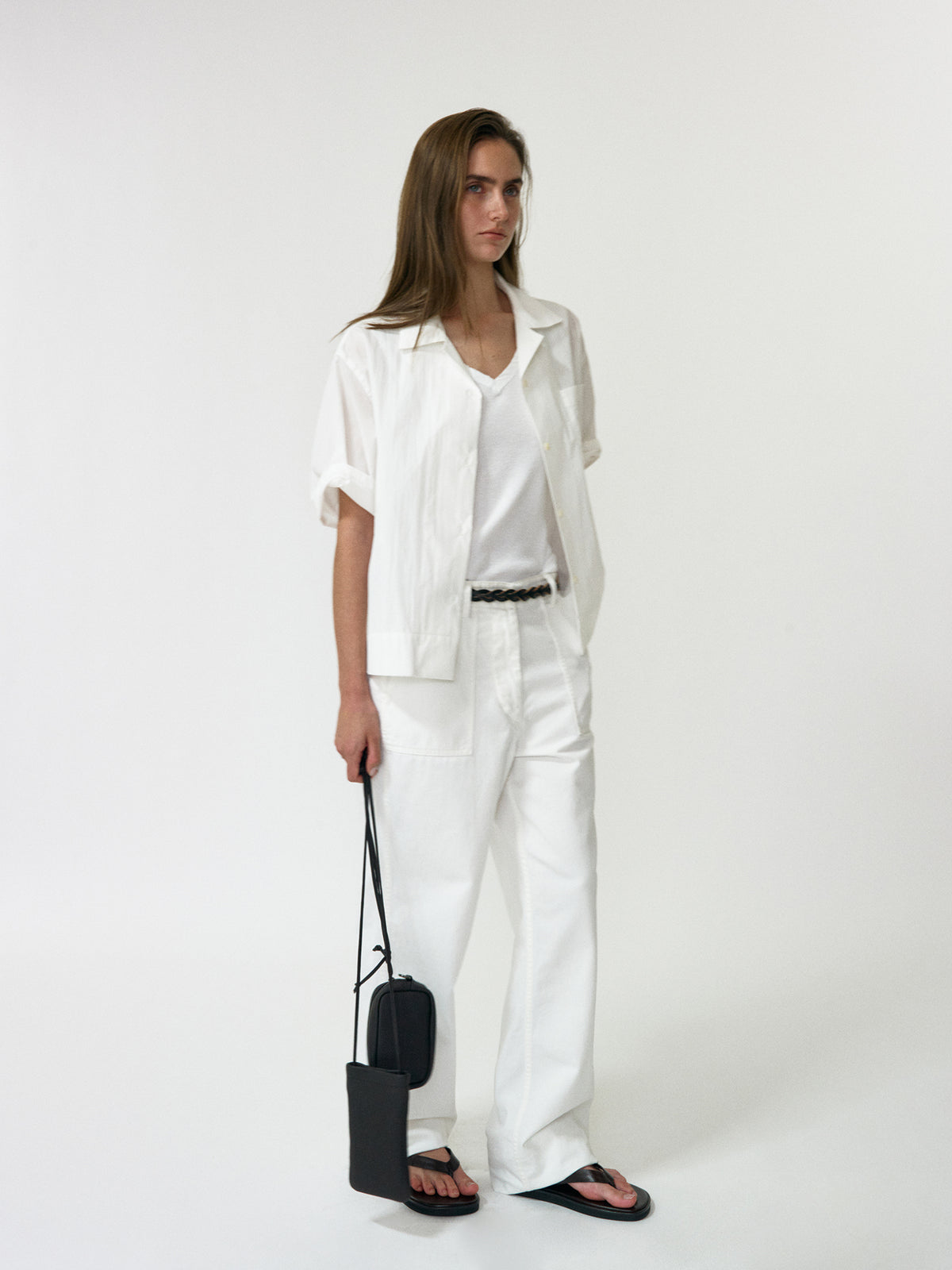 Nothing Written Rine short sleeve shirt (White)