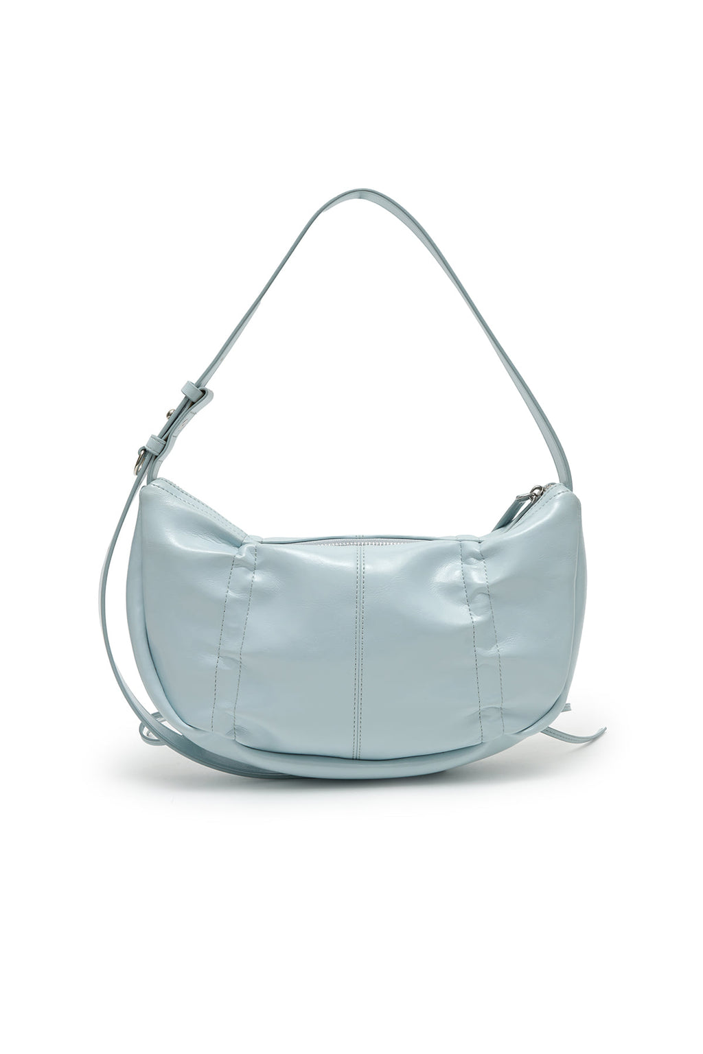 Matinkim Half Shirring Ribbon Round Bag IN Sky